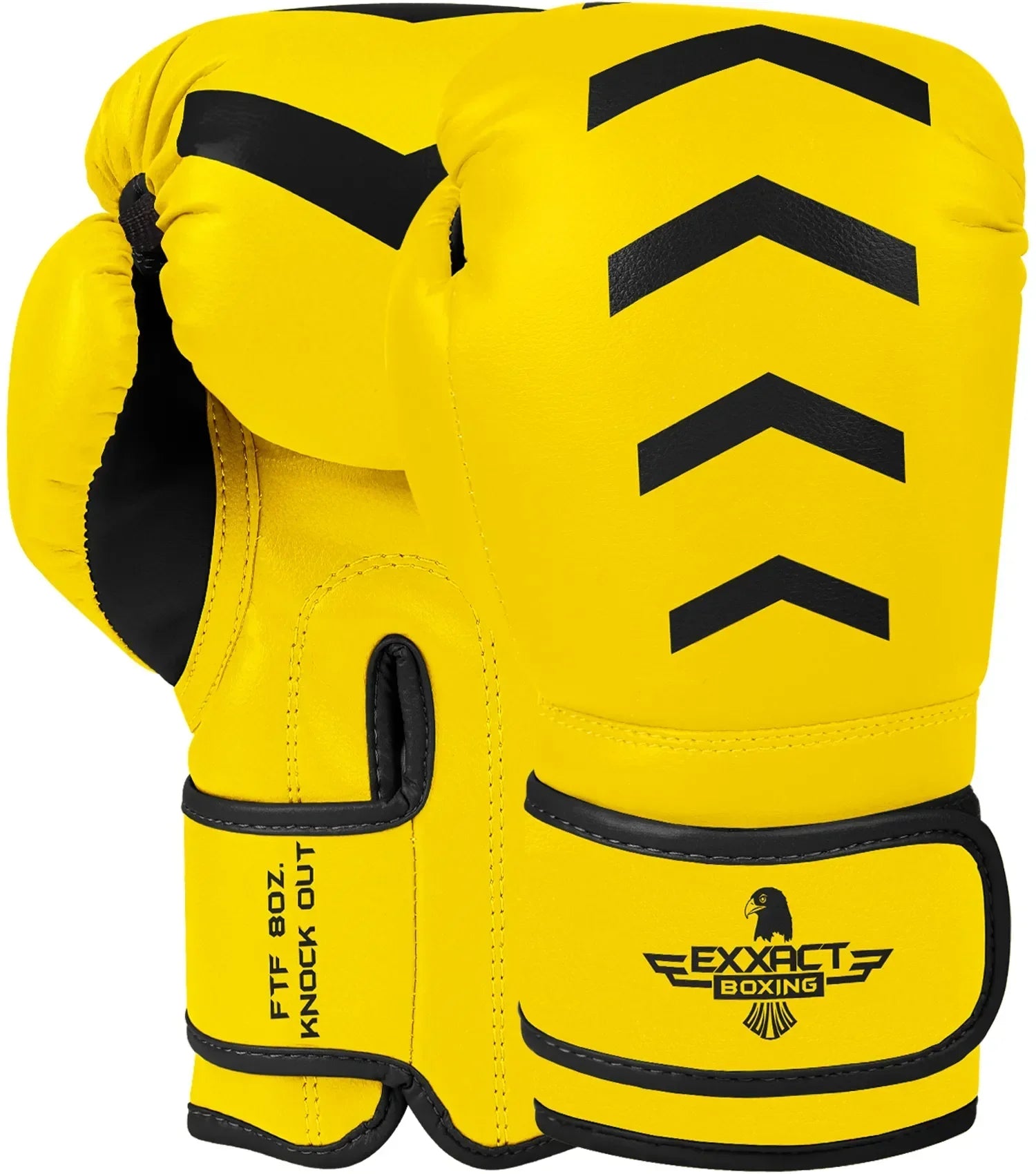 Exxact Sports Kids Knockout Boxing Gloves with Padded Protection - Gold Black - 4oz