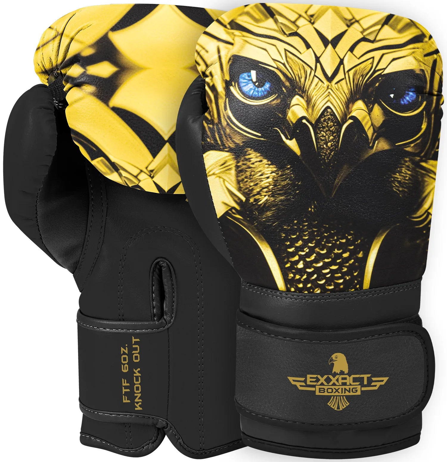 Exxact Sports Kids Printed Knockout Boxing Gloves with Padded Protection - Eagle