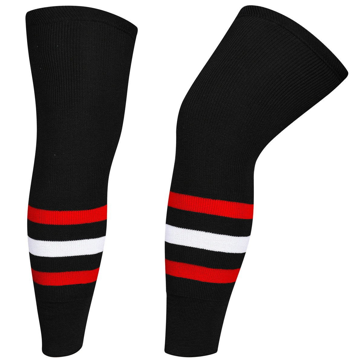 Exxact Sports Knit Men & Women Hockey Socks - Black Red White