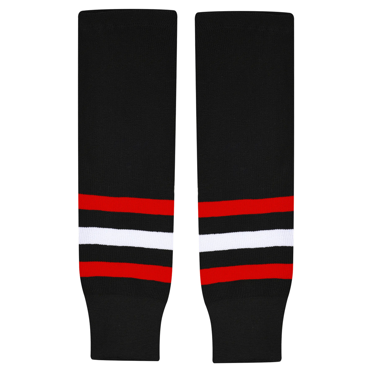 Exxact Sports Knit Men & Women Hockey Socks - Black Red White