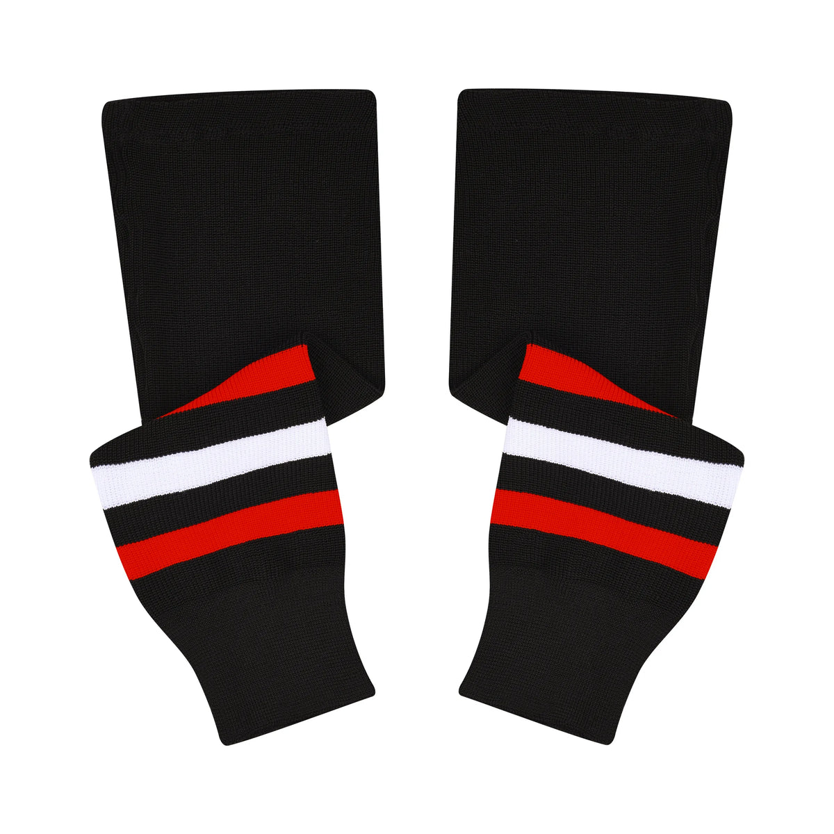 Exxact Sports Knit Men & Women Hockey Socks - Black Red White