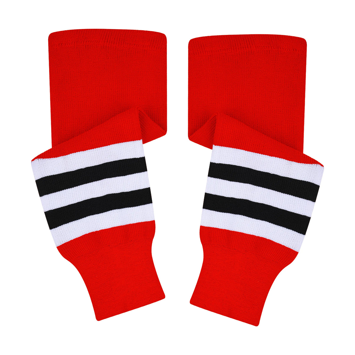 Exxact Sports Knit Men & Women Hockey Socks - Red White Black