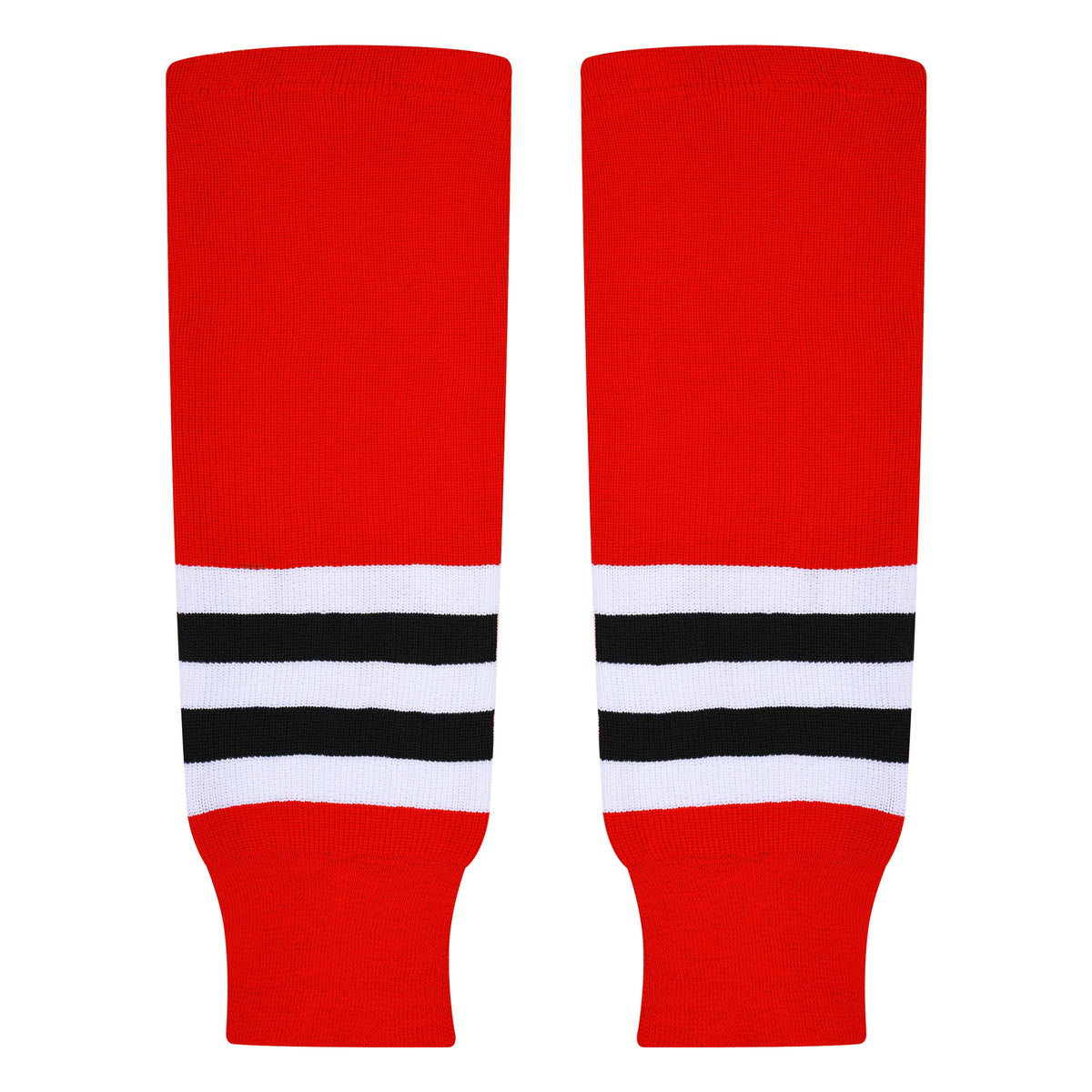 Exxact Sports Knit Men & Women Hockey Socks - Red White Black