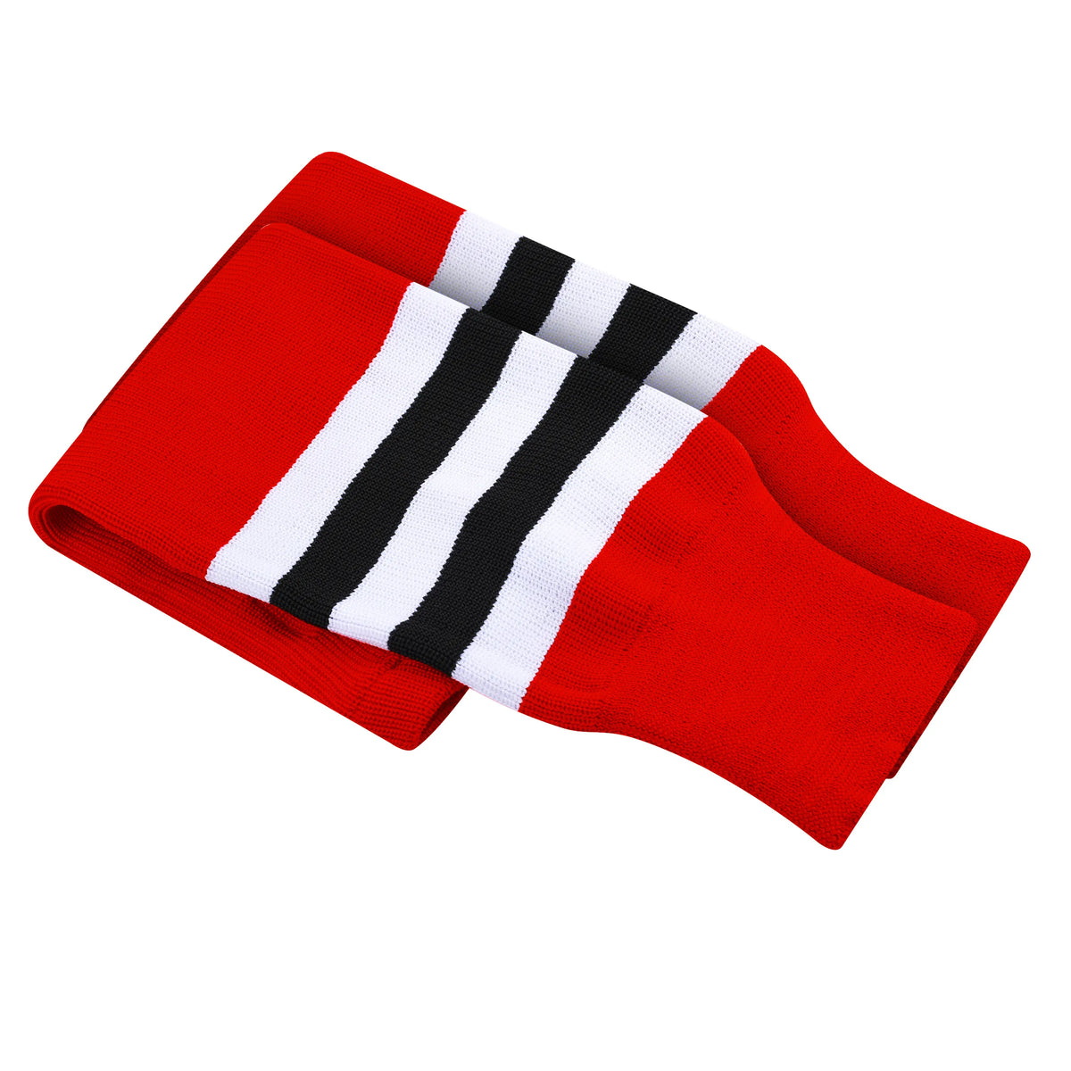 Exxact Sports Knit Men & Women Hockey Socks - Red White Black