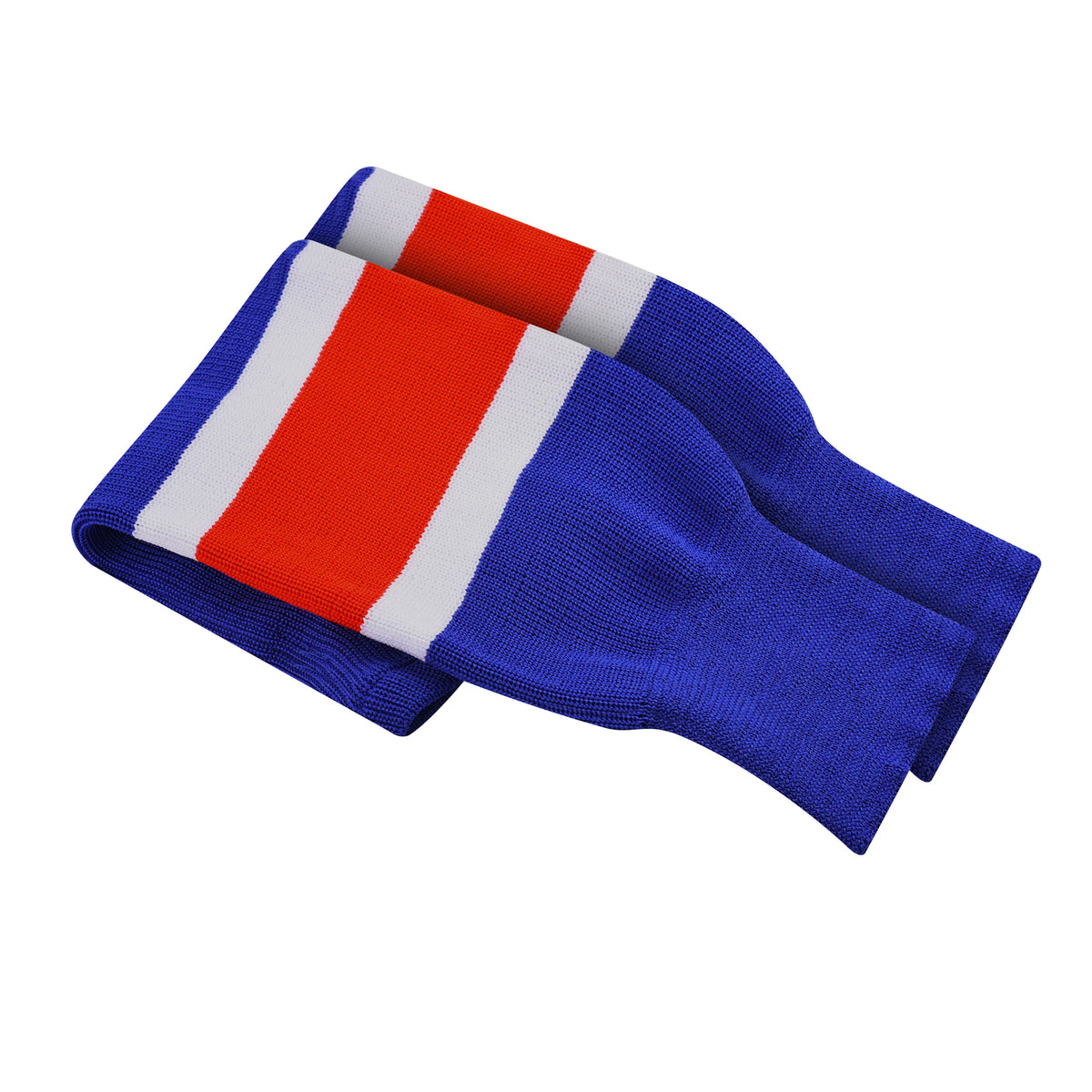 Exxact Sports Knit Men & Women Hockey Socks - Royal Blue White Red