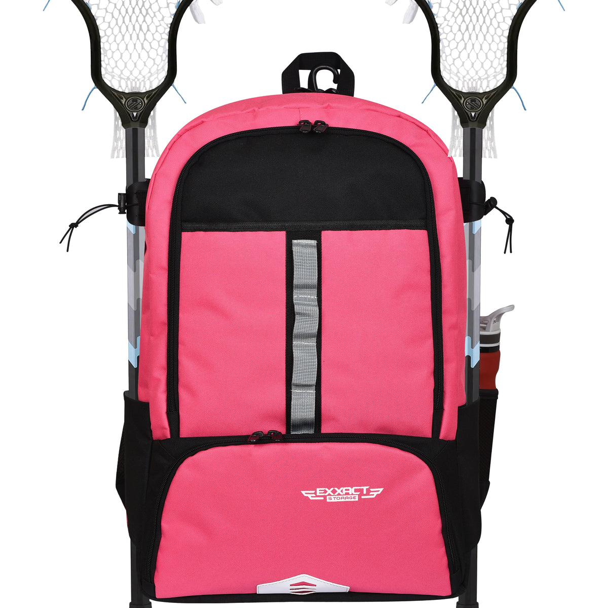 Exxact Sports Lacrosse Bag with Two Stick Holders and Cleats Compartment - Pink