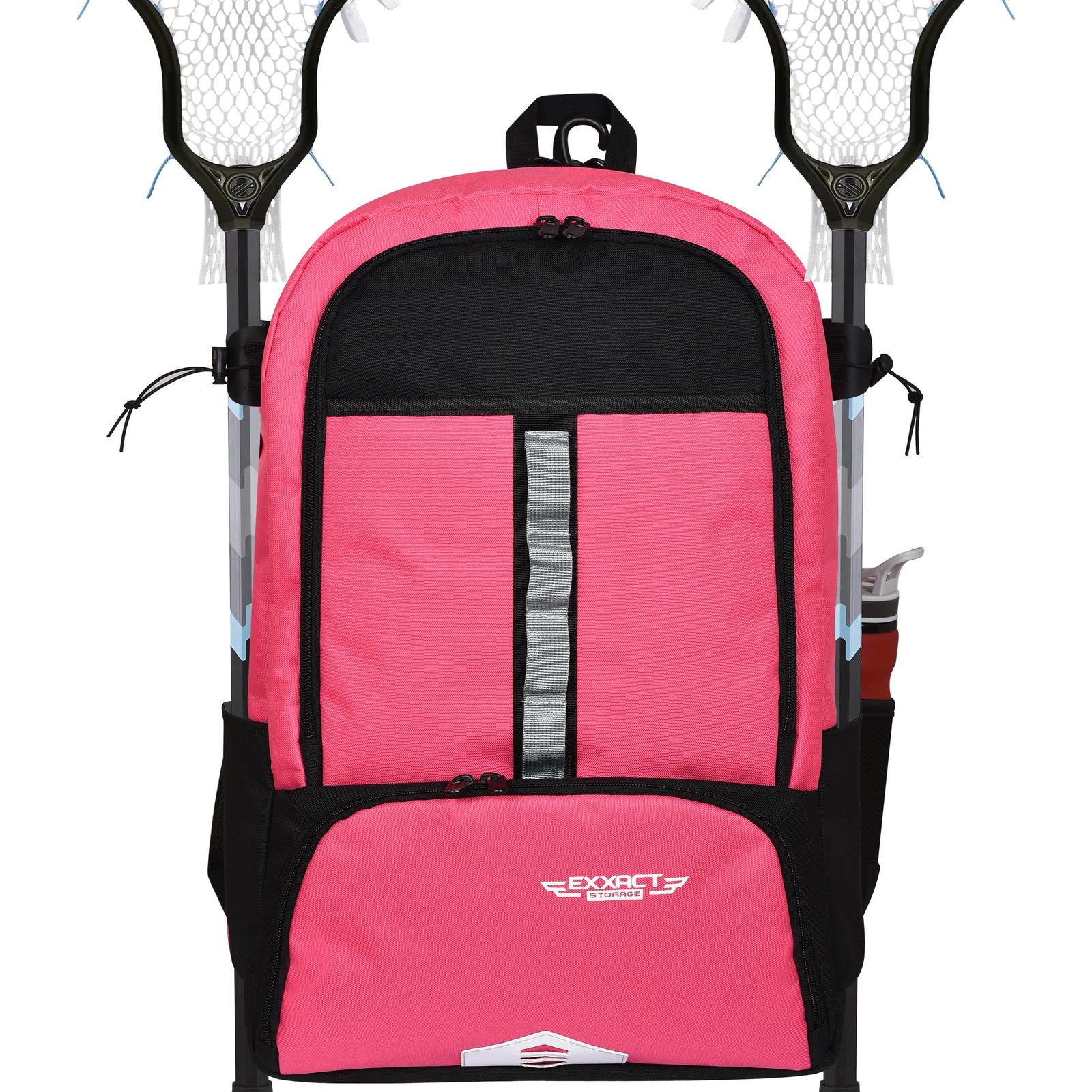 Exxact Sports Lacrosse Bag with Two Stick Holders and Cleats Compartment - Pink