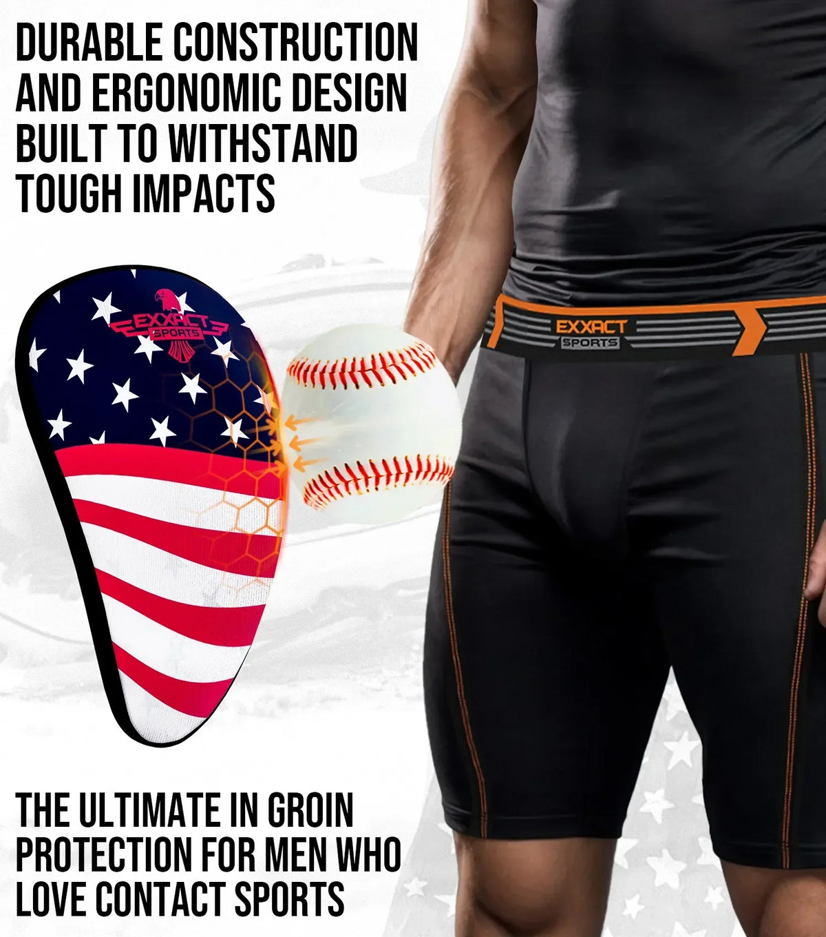 Exxact Sports Lightweight Athletic Cup for Men & Boys with Soft Rim Comfort - Usa Flag