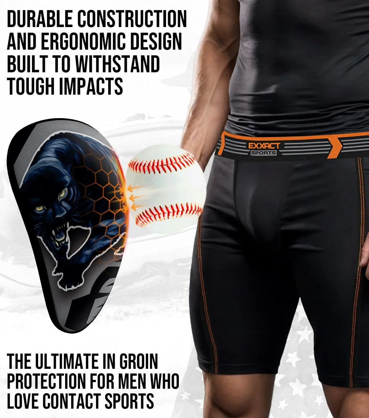 Exxact Sports Lightweight Athletic Cup for Men & Boys with Soft Rim Comfort - Panther