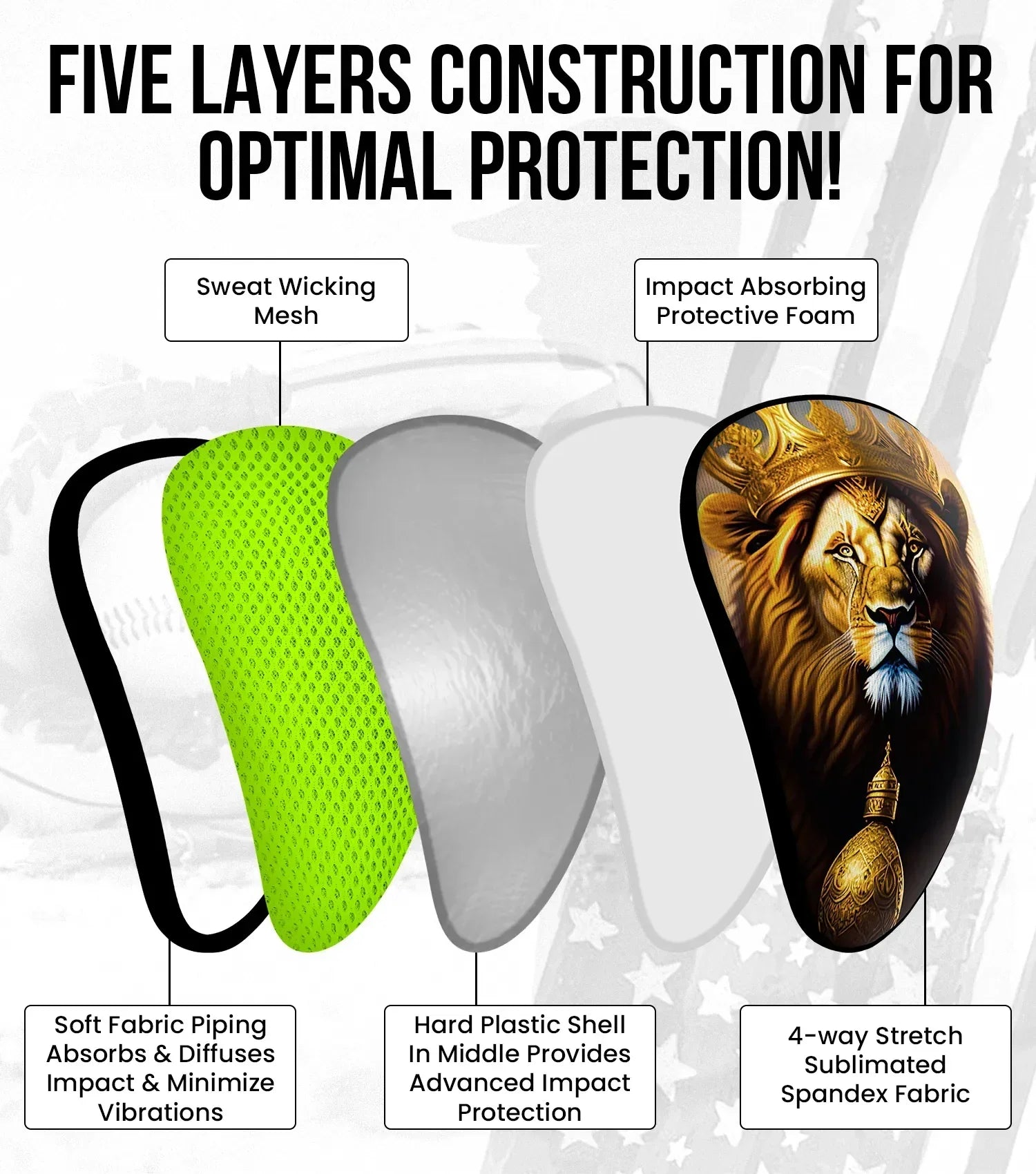 Exxact Sports Lightweight Athletic Cup for Men & Boys with Soft Rim Comfort - Lion