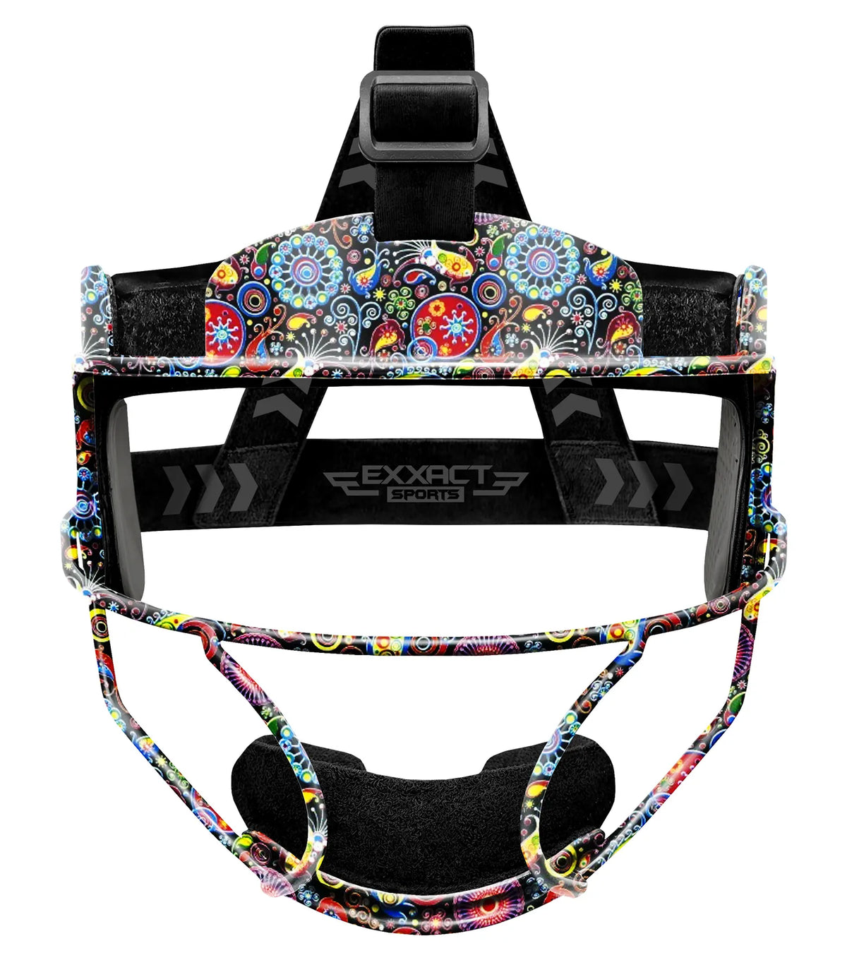 Exxact Sports Lightweight Softball Face Mask Protective Fielders - Paisley Flower