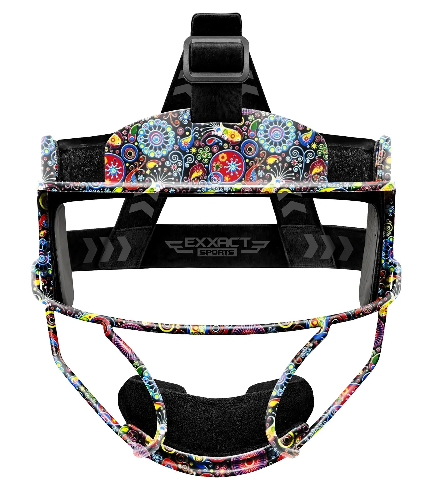 Exxact Sports Lightweight Softball Face Mask Protective Fielders - Paisley Flower
