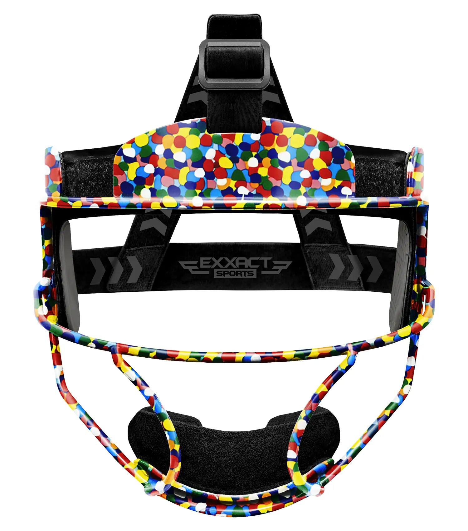 Exxact Sports Lightweight Softball Face Mask Protective Fielders - Multi Dots