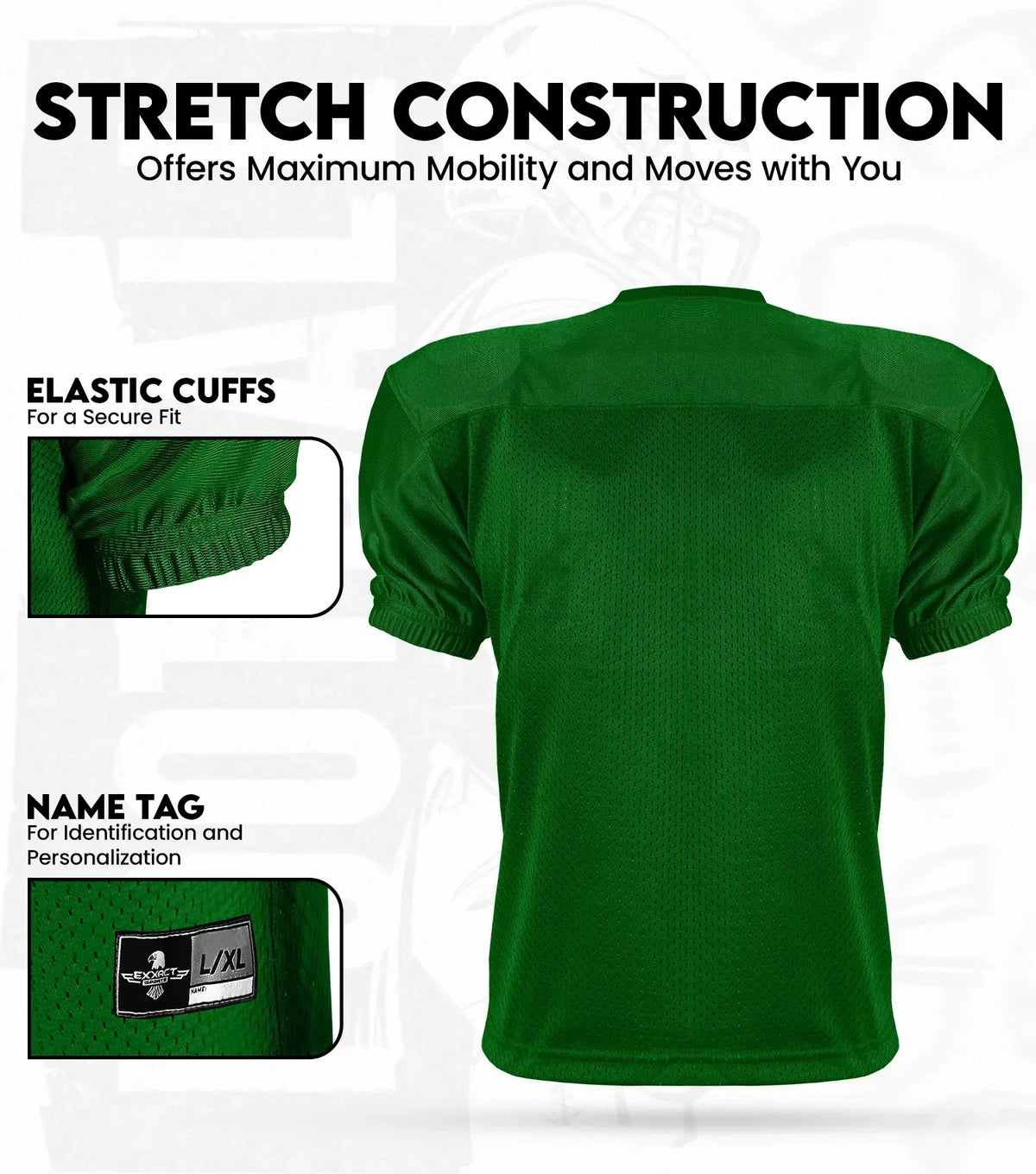 Exxact Sports Men’s Adult Football Practice Jersey - Green