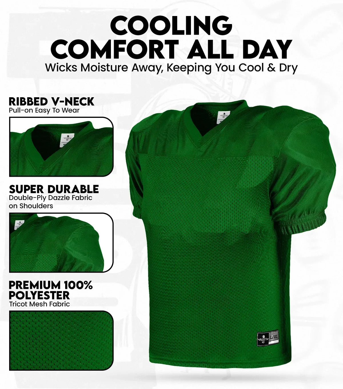 Exxact Sports Men’s Adult Football Practice Jersey - Green