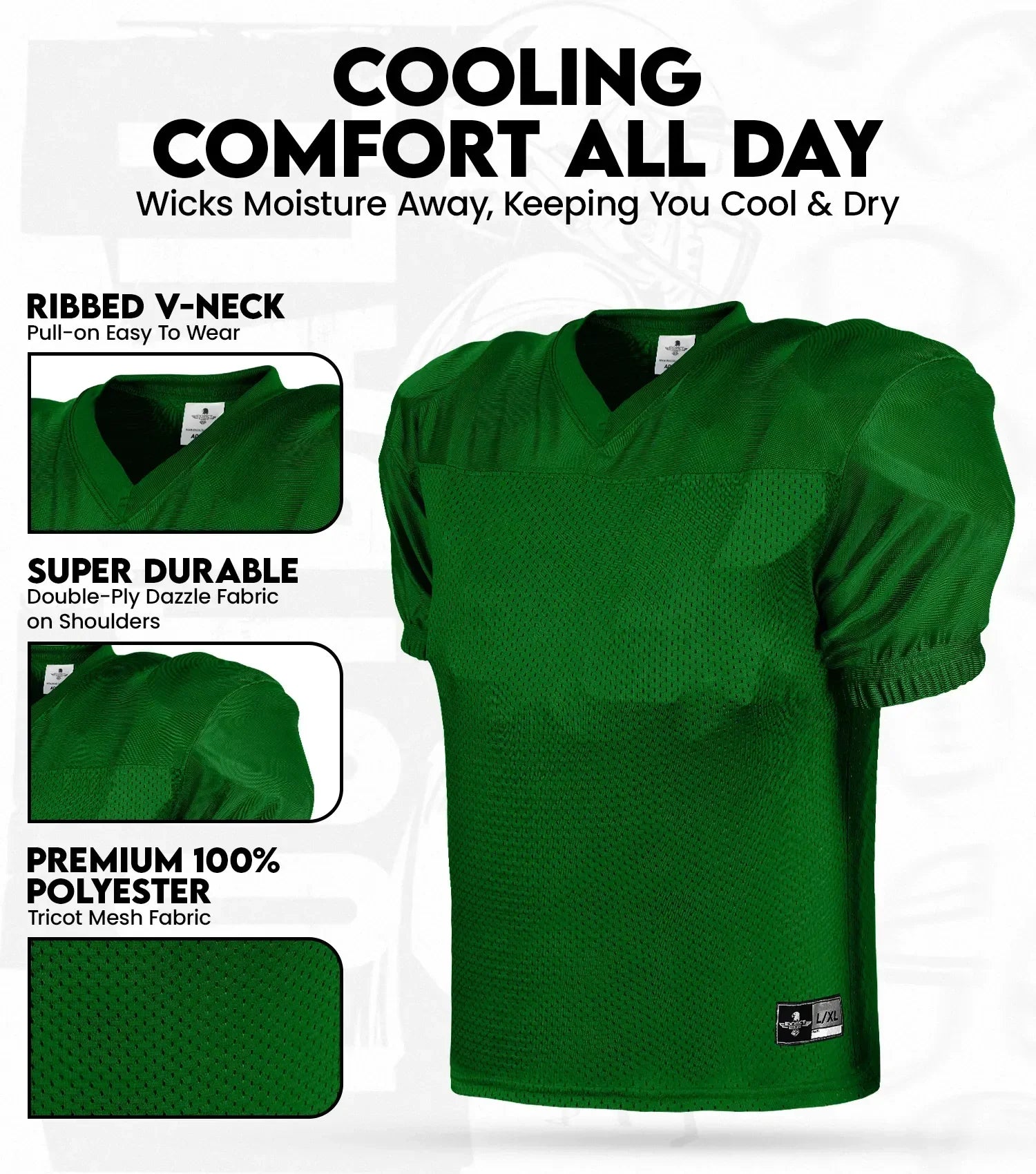Exxact Sports Men’s Adult Football Practice Jersey - Green