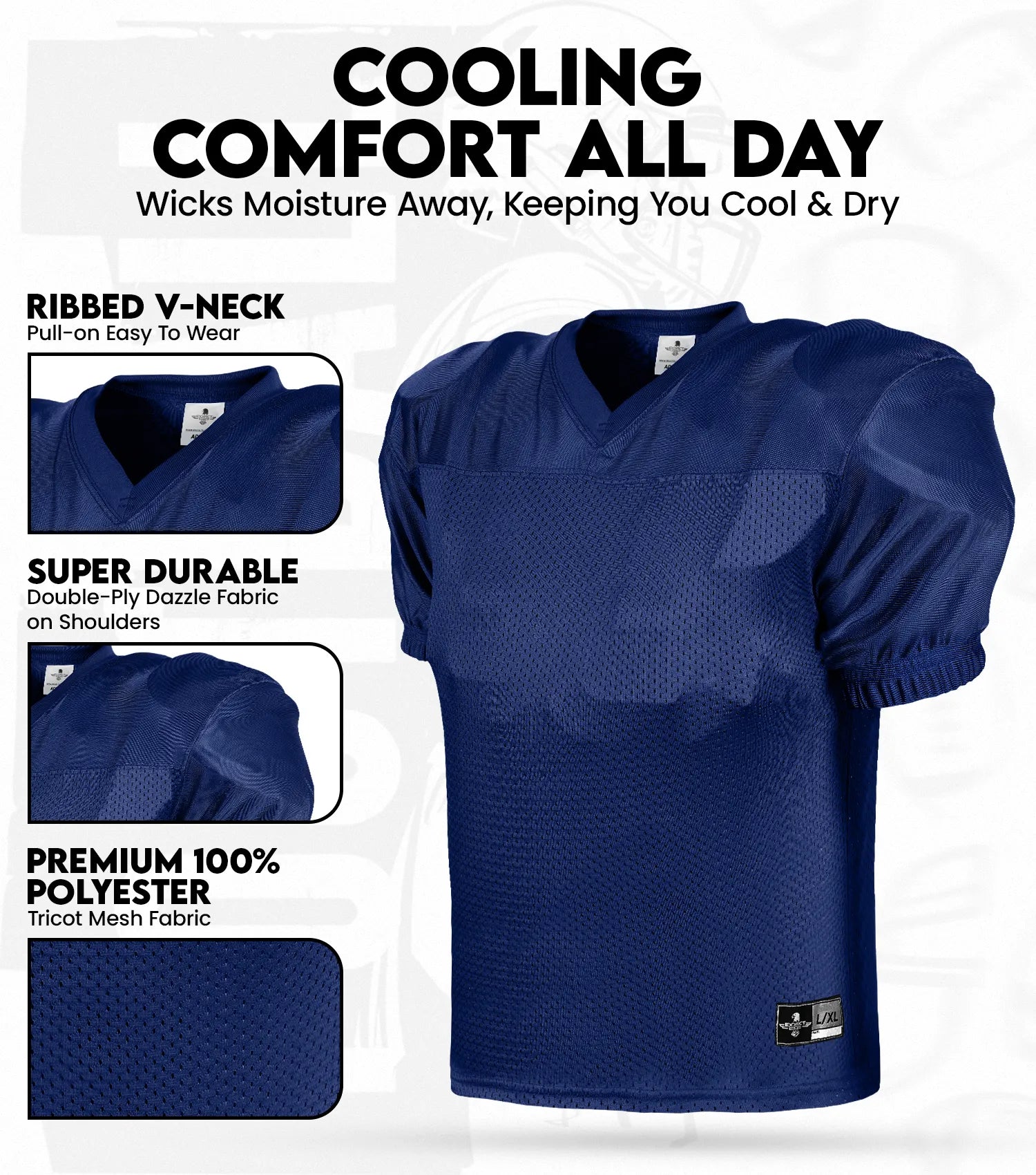 Exxact Sports Men’s Adult Football Practice Jersey - Navy