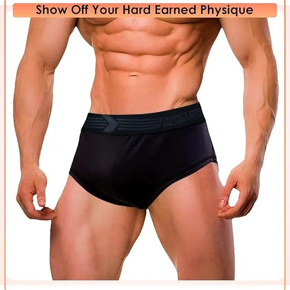 Exxact Sports Men’s Elite Classic Bodybuilding Posing Trunk - Black