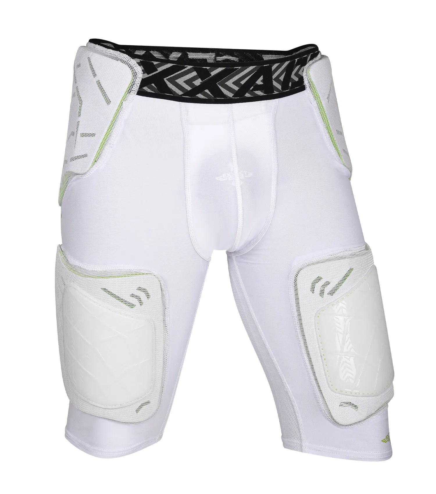 Exxact Sports Men’s Gladiator 5-pad Football Girdle with Cup Pocket - White