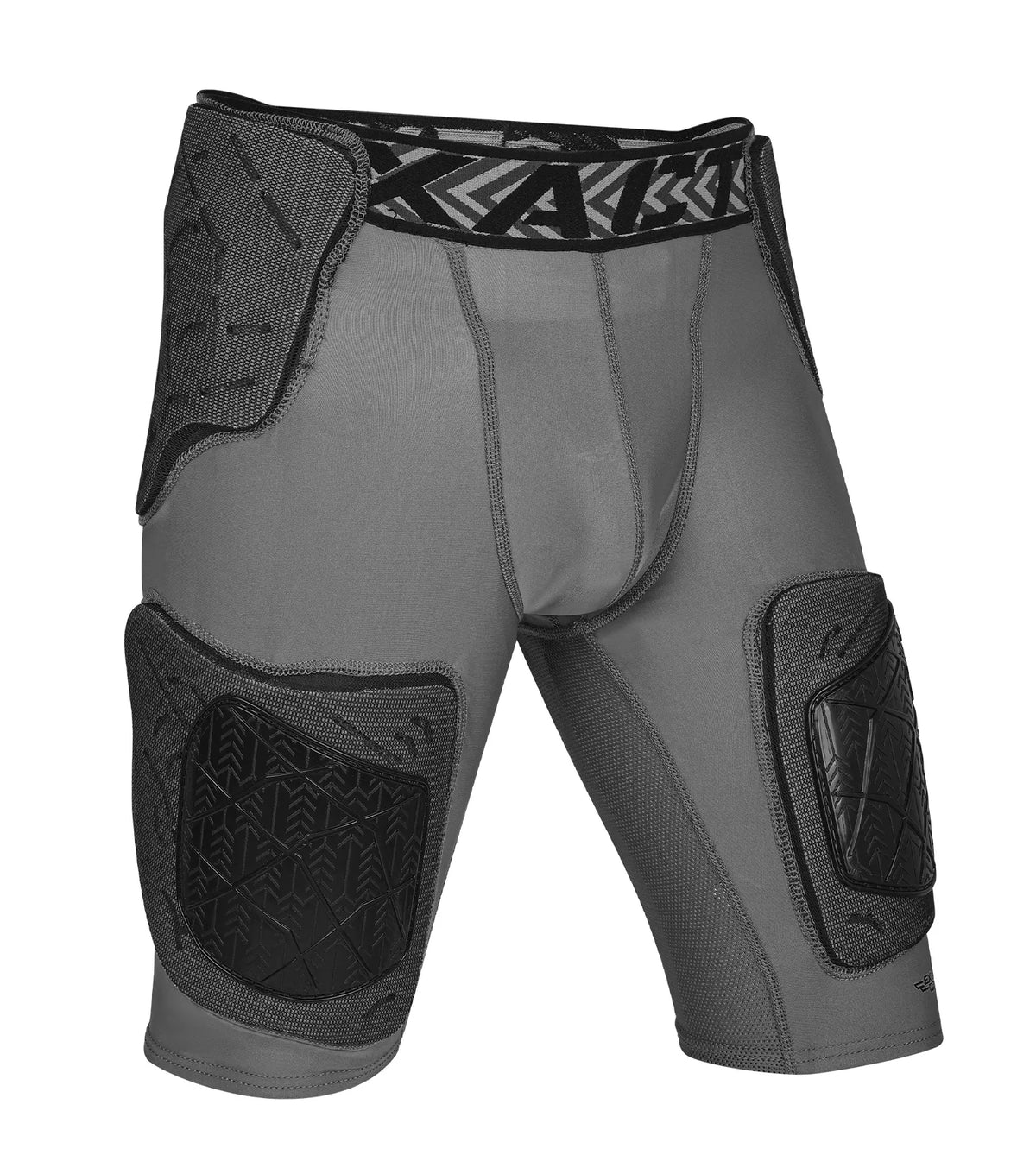 Exxact Sports Men’s Gladiator 5-pad Football Girdle with Cup Pocket - Gray