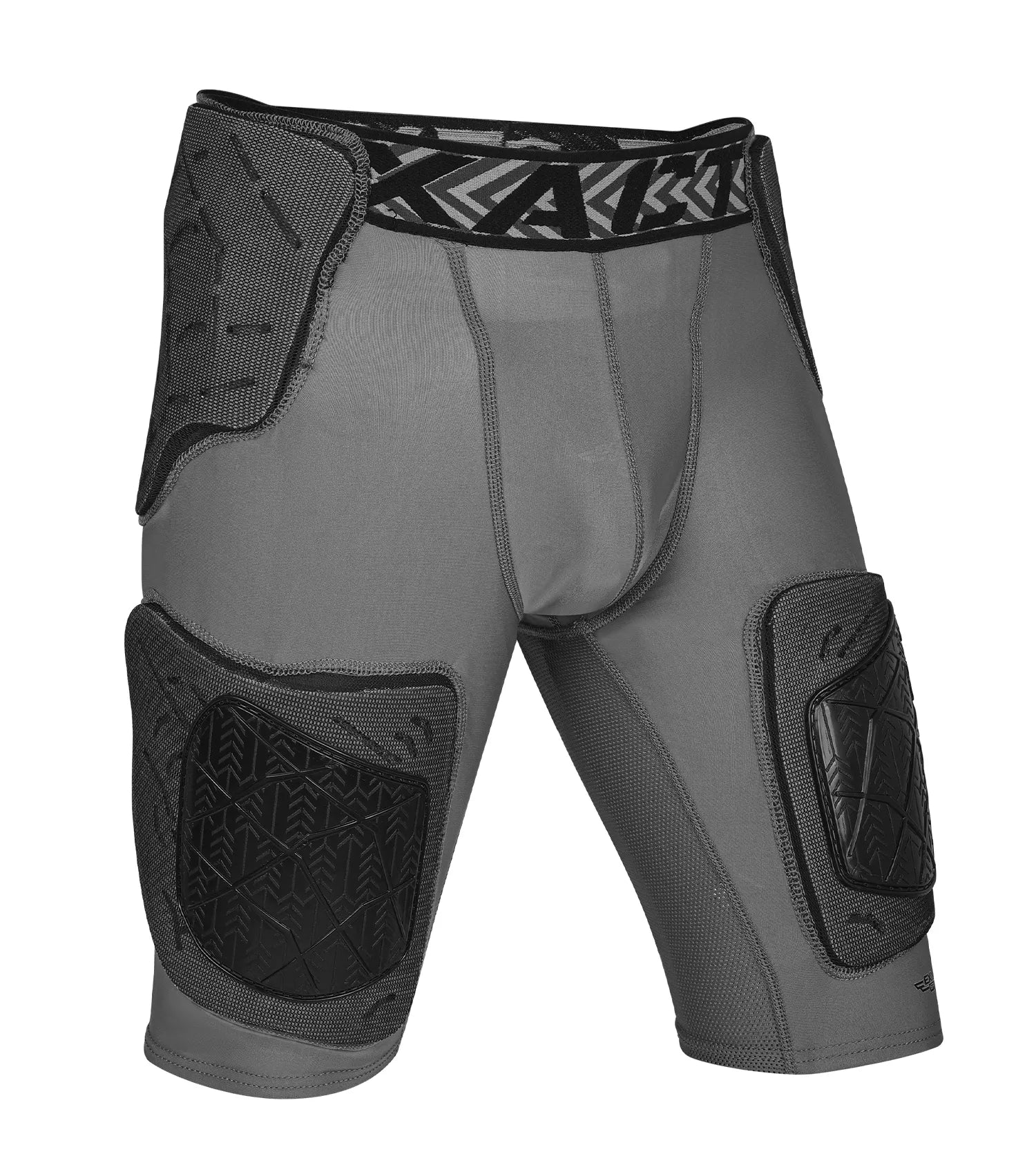 Exxact Sports Men’s Gladiator 5-pad Football Girdle with Cup Pocket - Gray