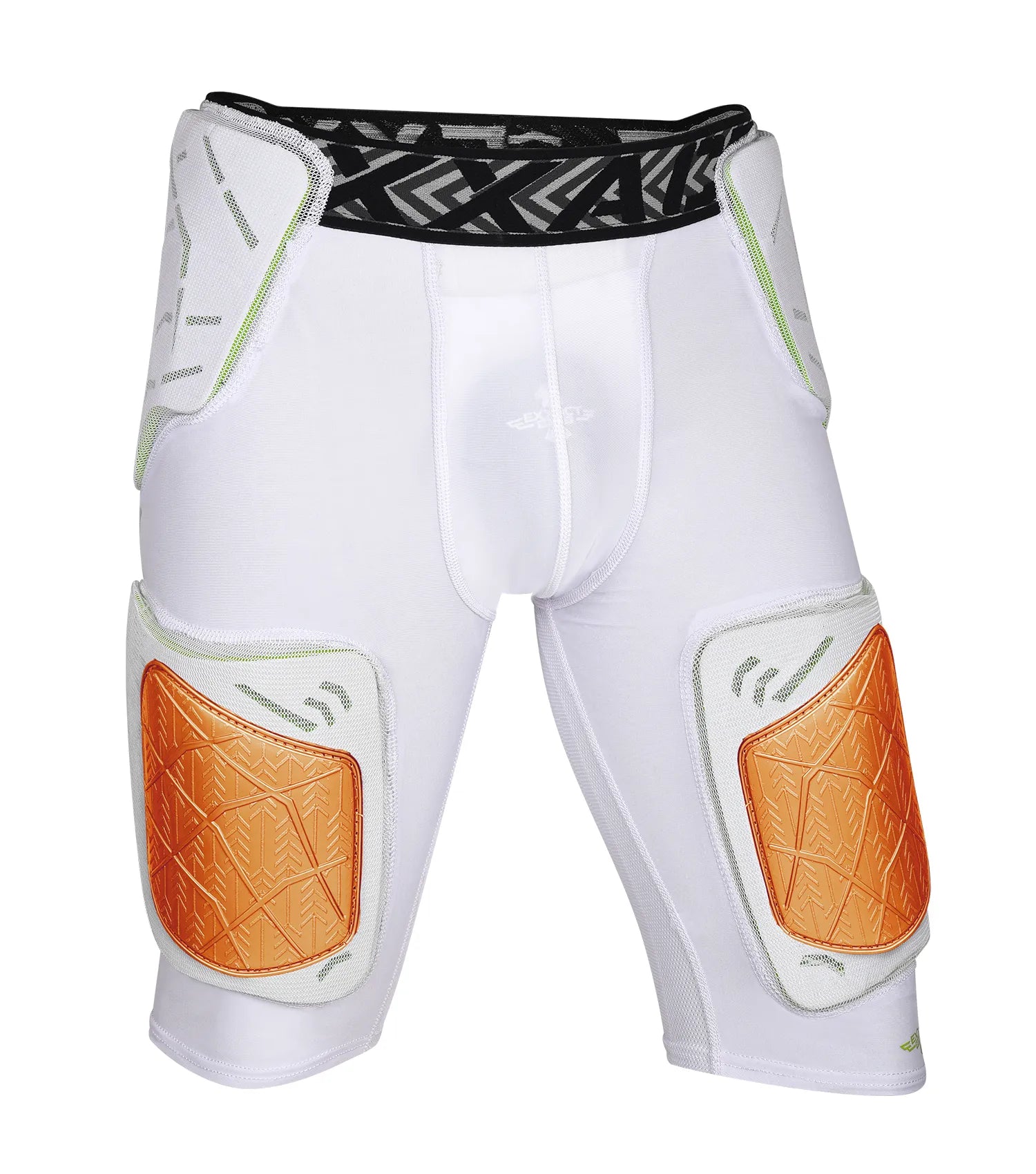 Exxact Sports Men’s Gladiator 5-pad Football Girdle with Cup Pocket - White Bronze