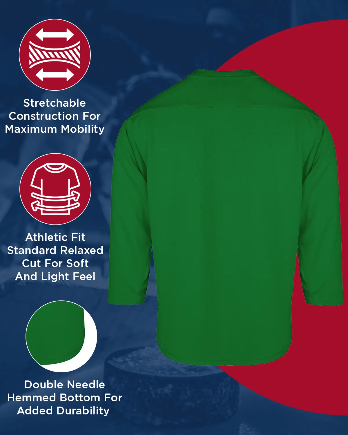 Exxact Sports Men’s Hockey Practice Jerseys - Dark Green