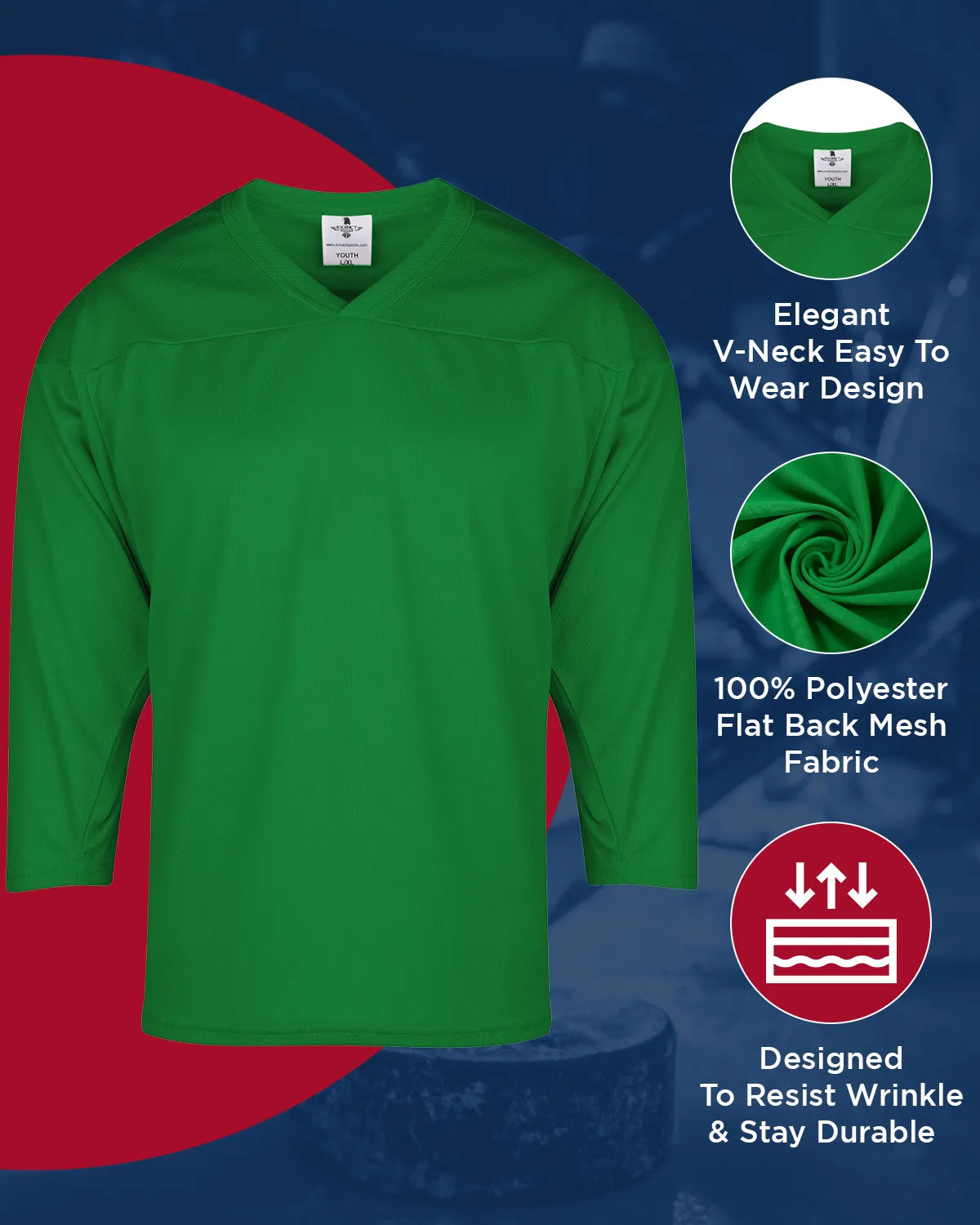 Exxact Sports Men’s Hockey Practice Jerseys - Dark Green