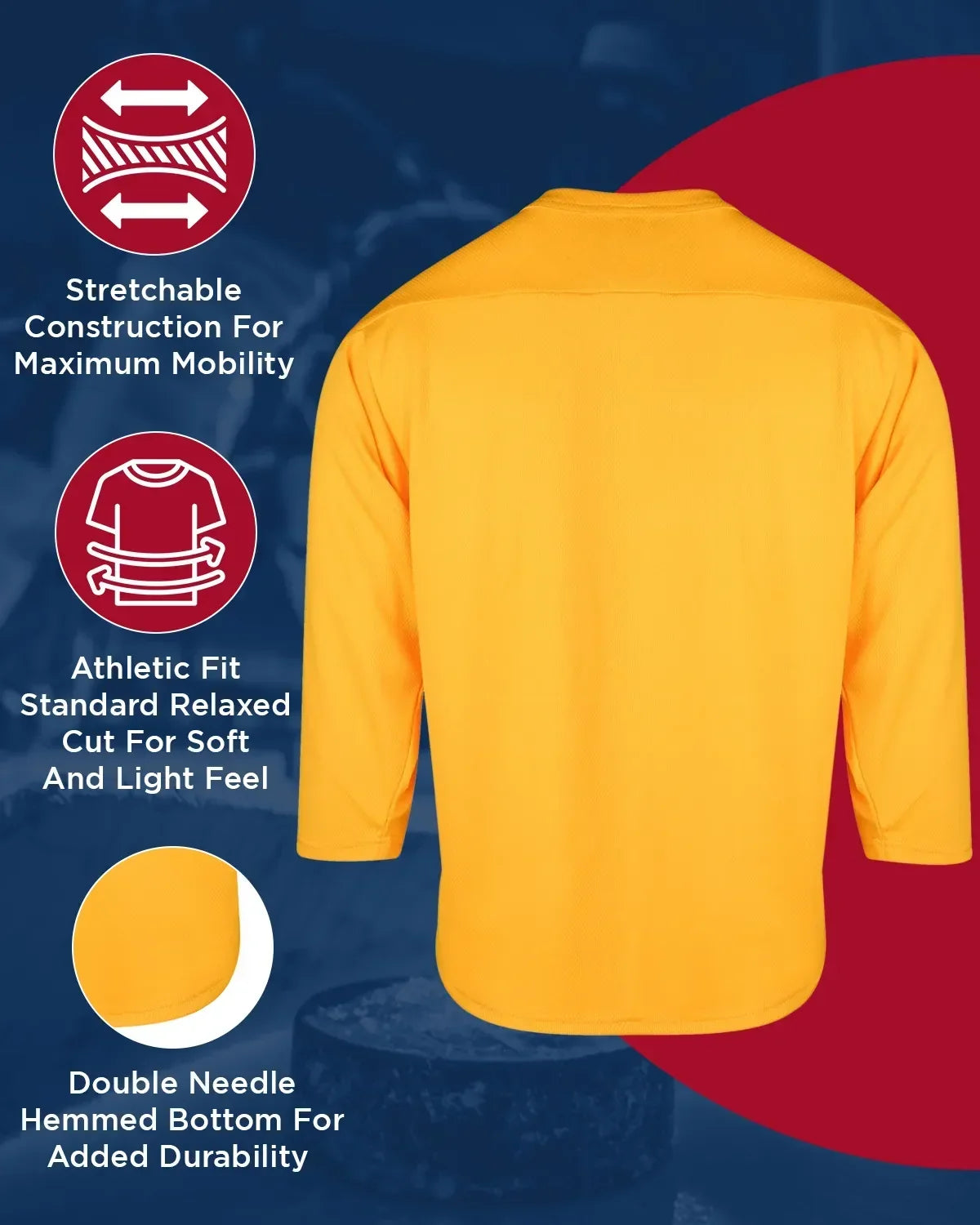 Exxact Sports Men’s Hockey Practice Jerseys - Gold