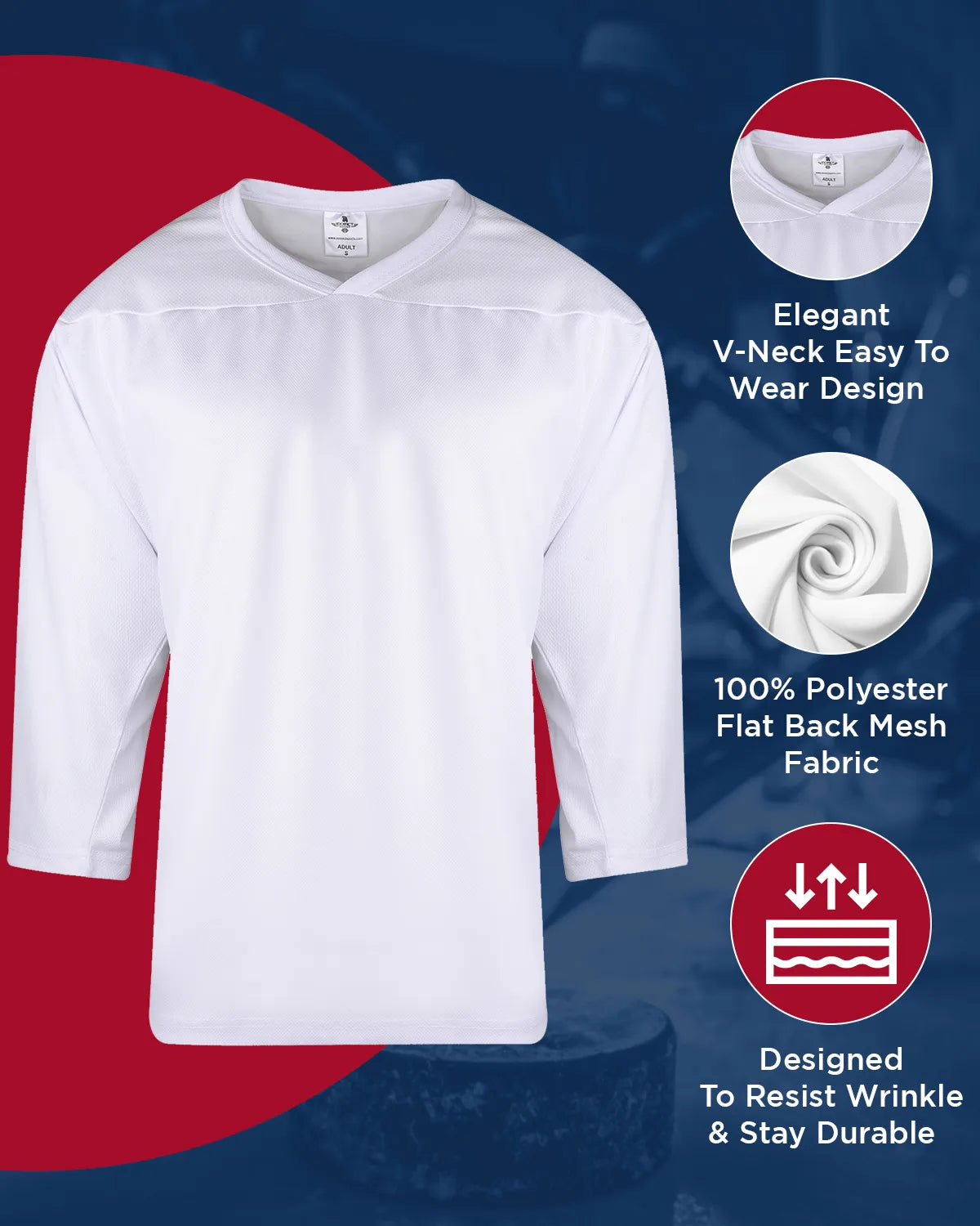 Exxact Sports Men’s Hockey Practice Jerseys - White