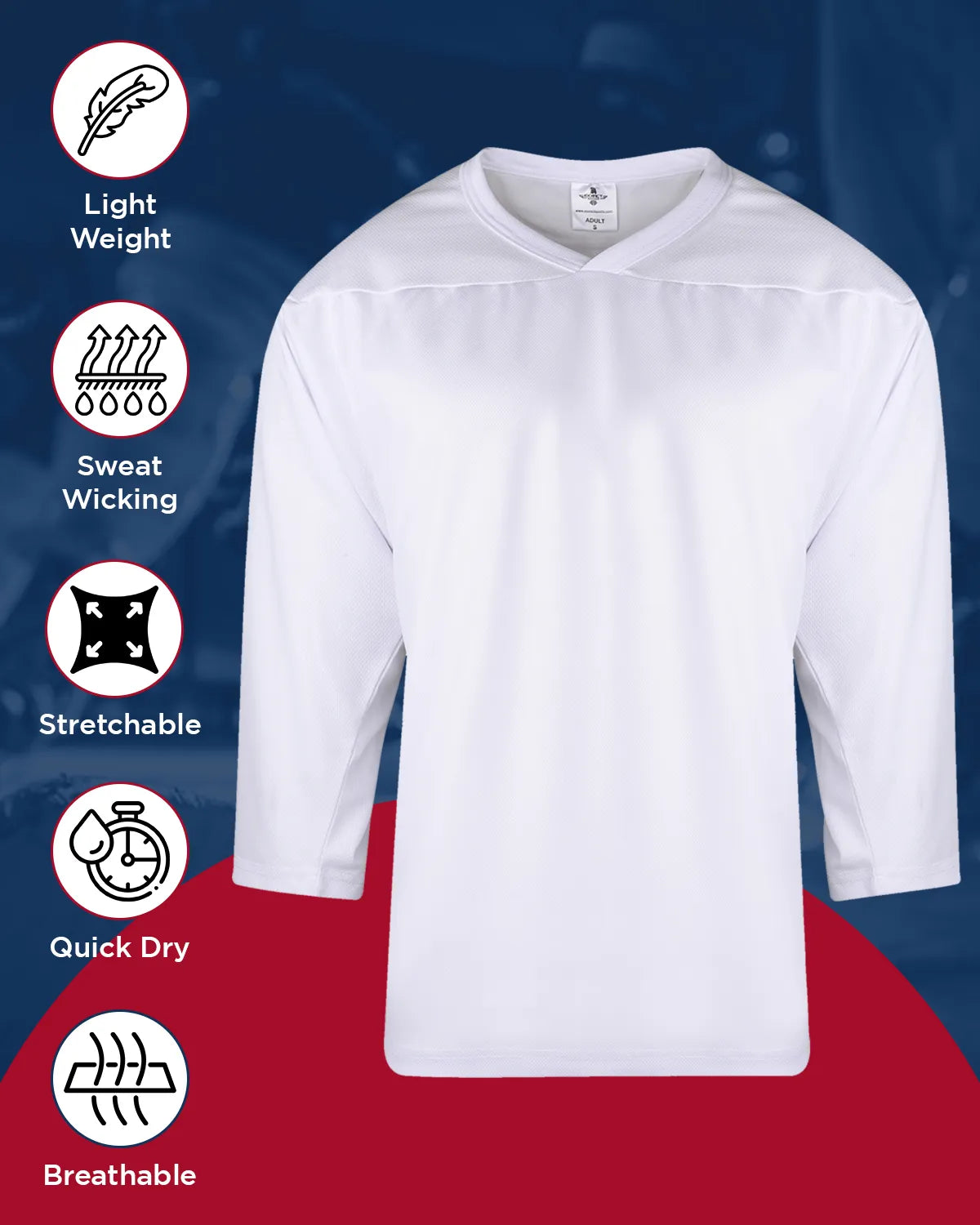 Exxact Sports Men’s Hockey Practice Jerseys - White