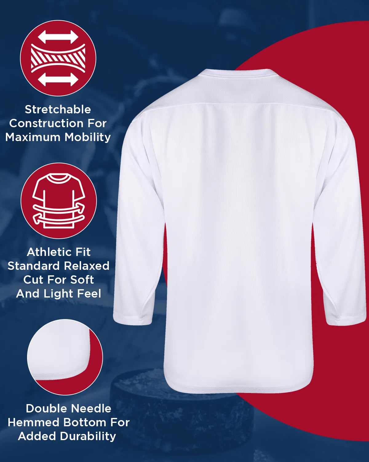 Exxact Sports Men’s Hockey Practice Jerseys - White