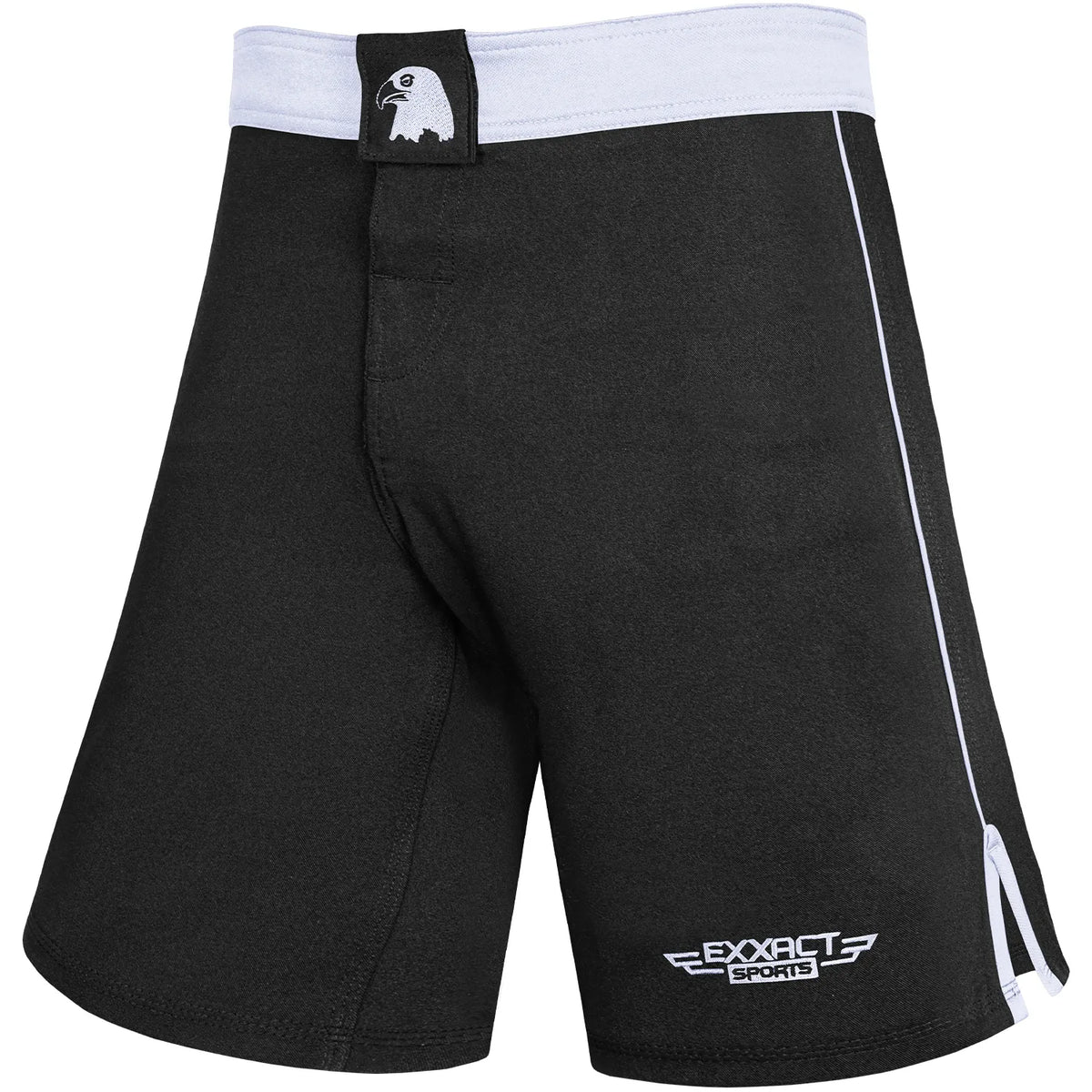 Exxact Sports Men’s Mma Shorts Ibjjf Ranked no Gi Bjj Jiu Jitsu for Grappling Boxing Cross Training - White