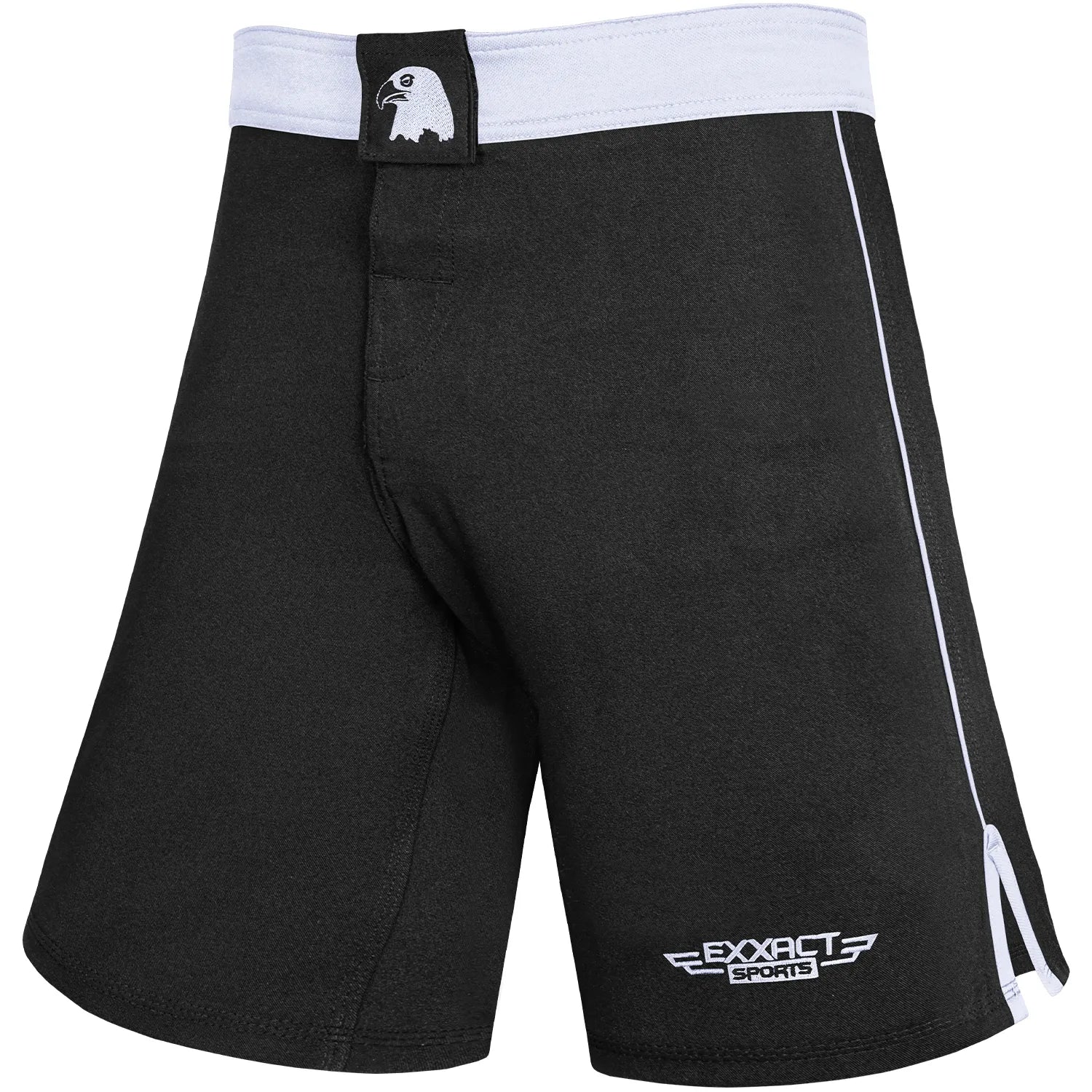 Exxact Sports Men’s Mma Shorts Ibjjf Ranked no Gi Bjj Jiu Jitsu for Grappling Boxing Cross Training - White
