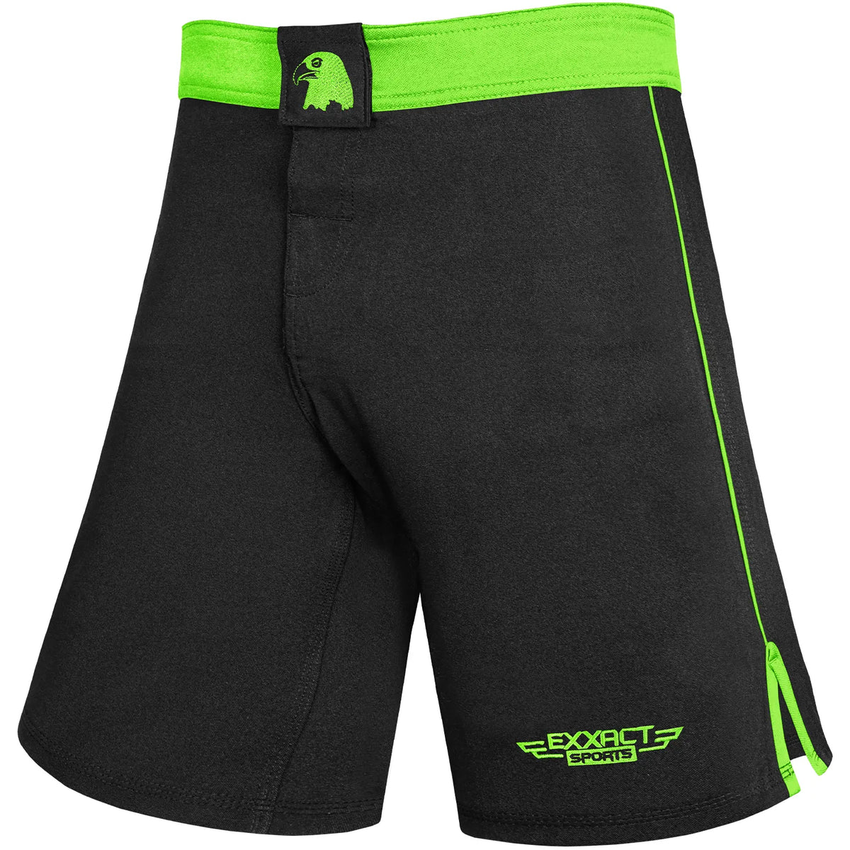 Exxact Sports Men’s Mma Shorts Ibjjf Ranked no Gi Bjj Jiu Jitsu for Grappling Boxing Cross Training - Neon Green