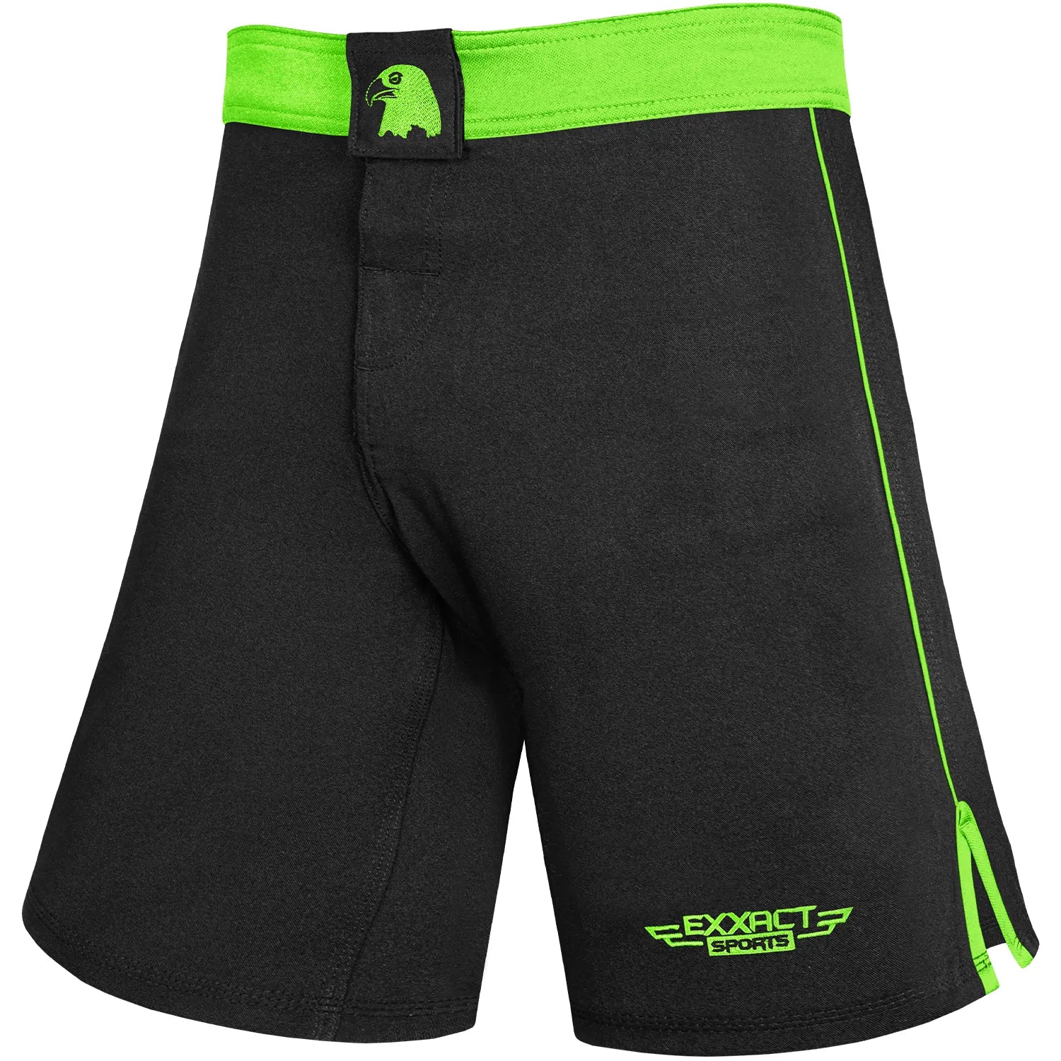 Exxact Sports Men’s Mma Shorts Ibjjf Ranked no Gi Bjj Jiu Jitsu for Grappling Boxing Cross Training - Neon Green