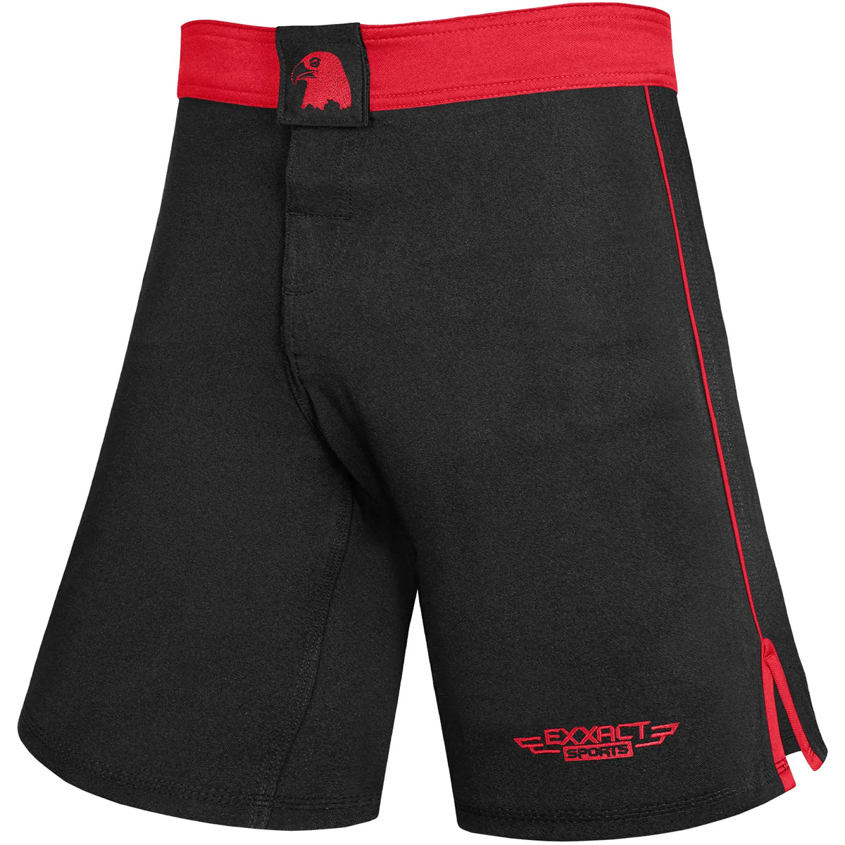 Exxact Sports Men’s Mma Shorts Ibjjf Ranked no Gi Bjj Jiu Jitsu for Grappling Boxing Cross Training - Red