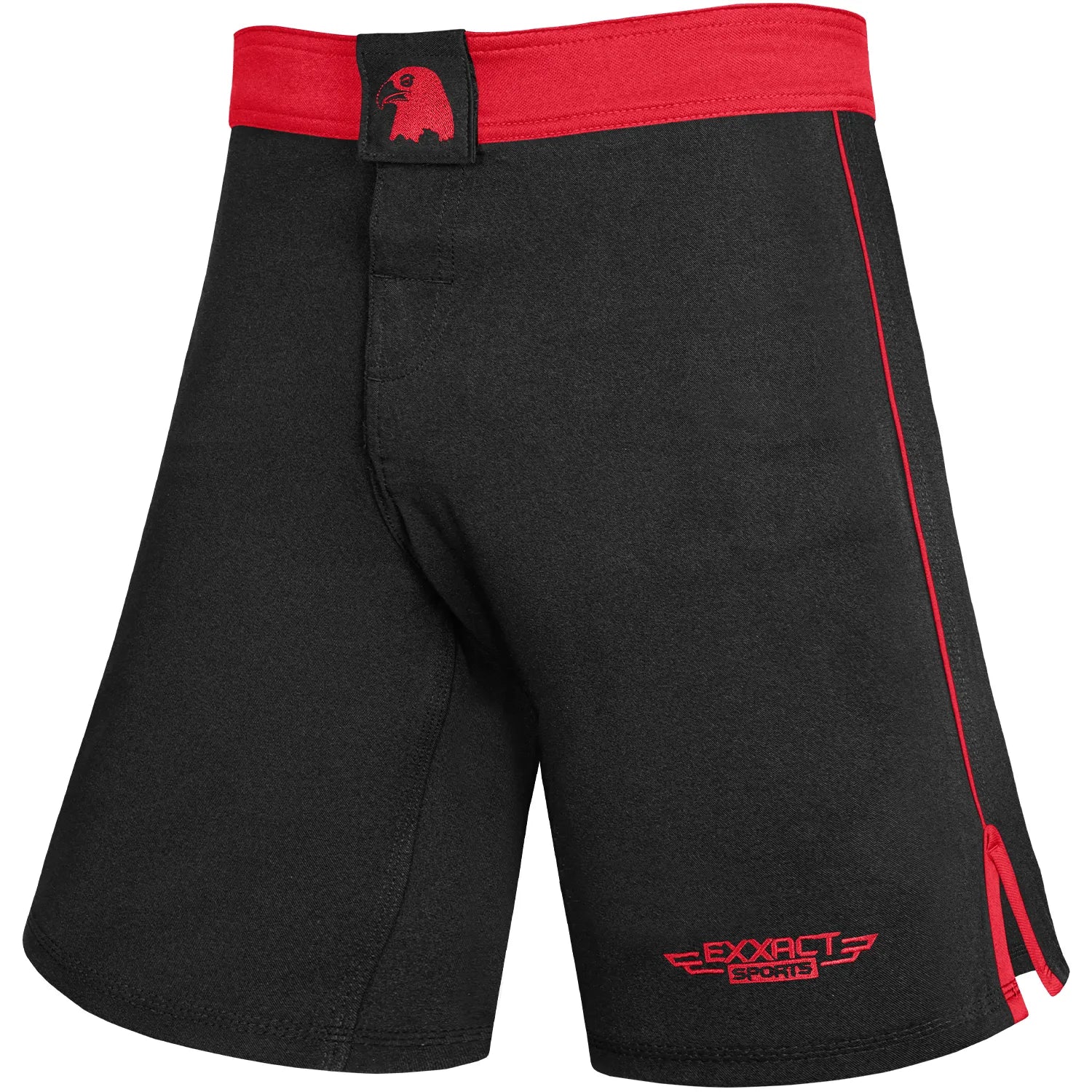 Exxact Sports Men’s Mma Shorts Ibjjf Ranked no Gi Bjj Jiu Jitsu for Grappling Boxing Cross Training - Red