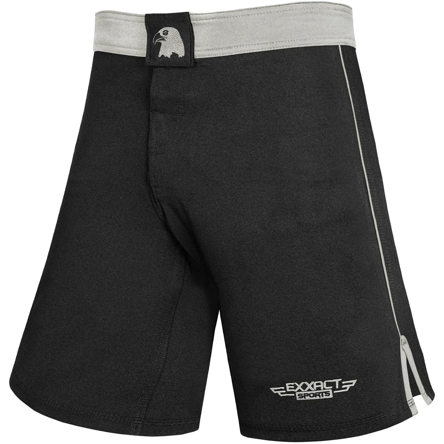 Exxact Sports Men’s Mma Shorts Ibjjf Ranked no Gi Bjj Jiu Jitsu for Grappling Boxing Cross Training - Silver