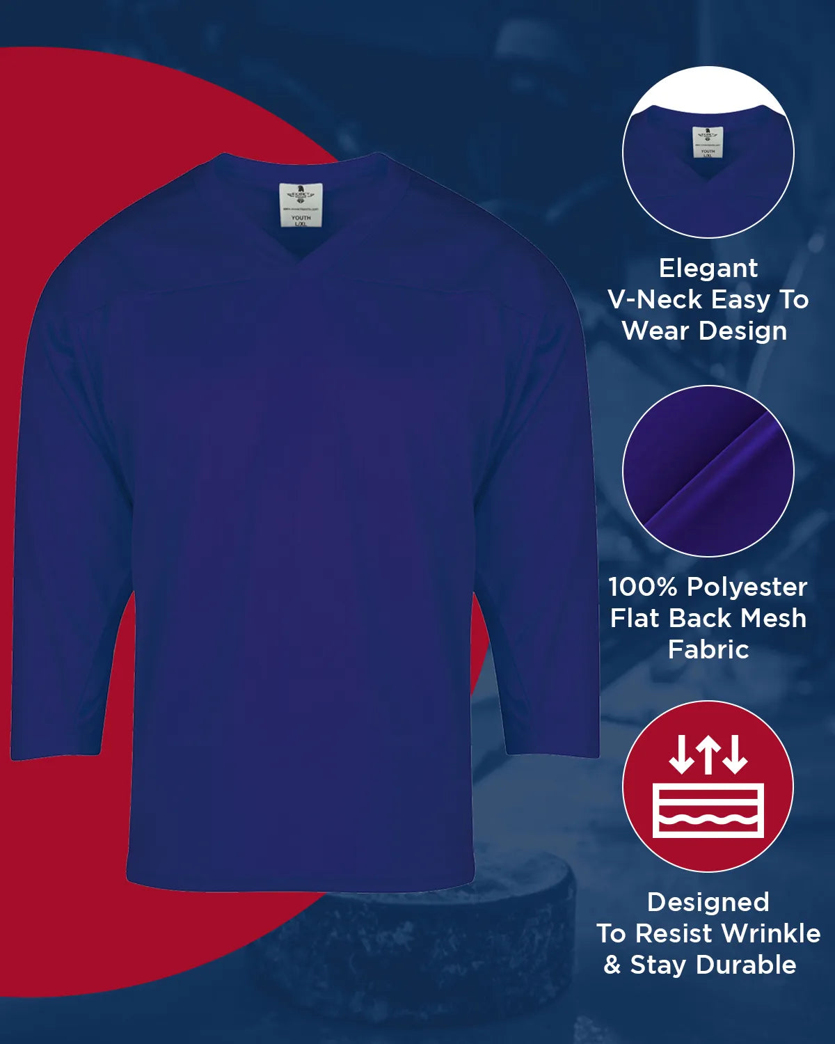 Exxact Sports Men’s Navy Hockey Practice Jerseys - Small