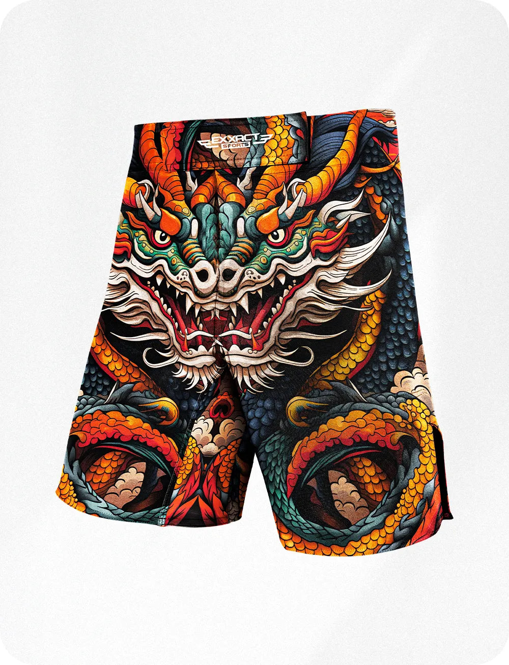 Exxact Sports Men’s Pro Mma Shorts No-gi Bjj Jiu Jitsu for Boxing Ufc & Cross Training - Dragon