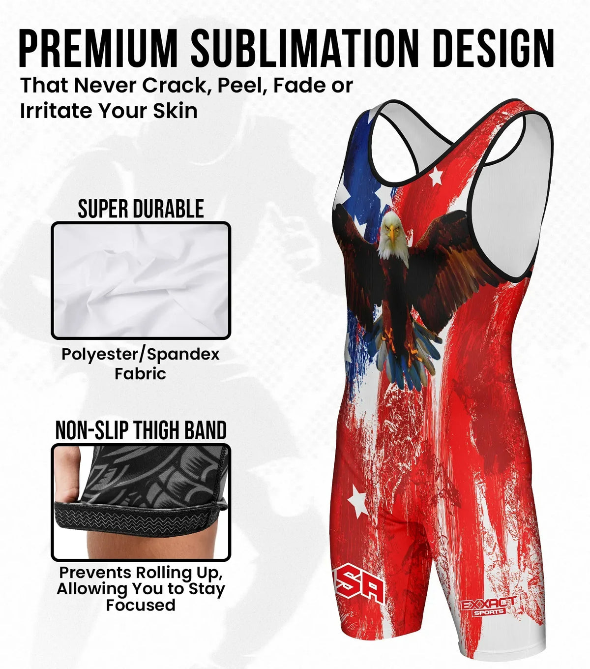 Exxact Sports Men’s Sublimated Wrestling Singlets - Burashy Usa
