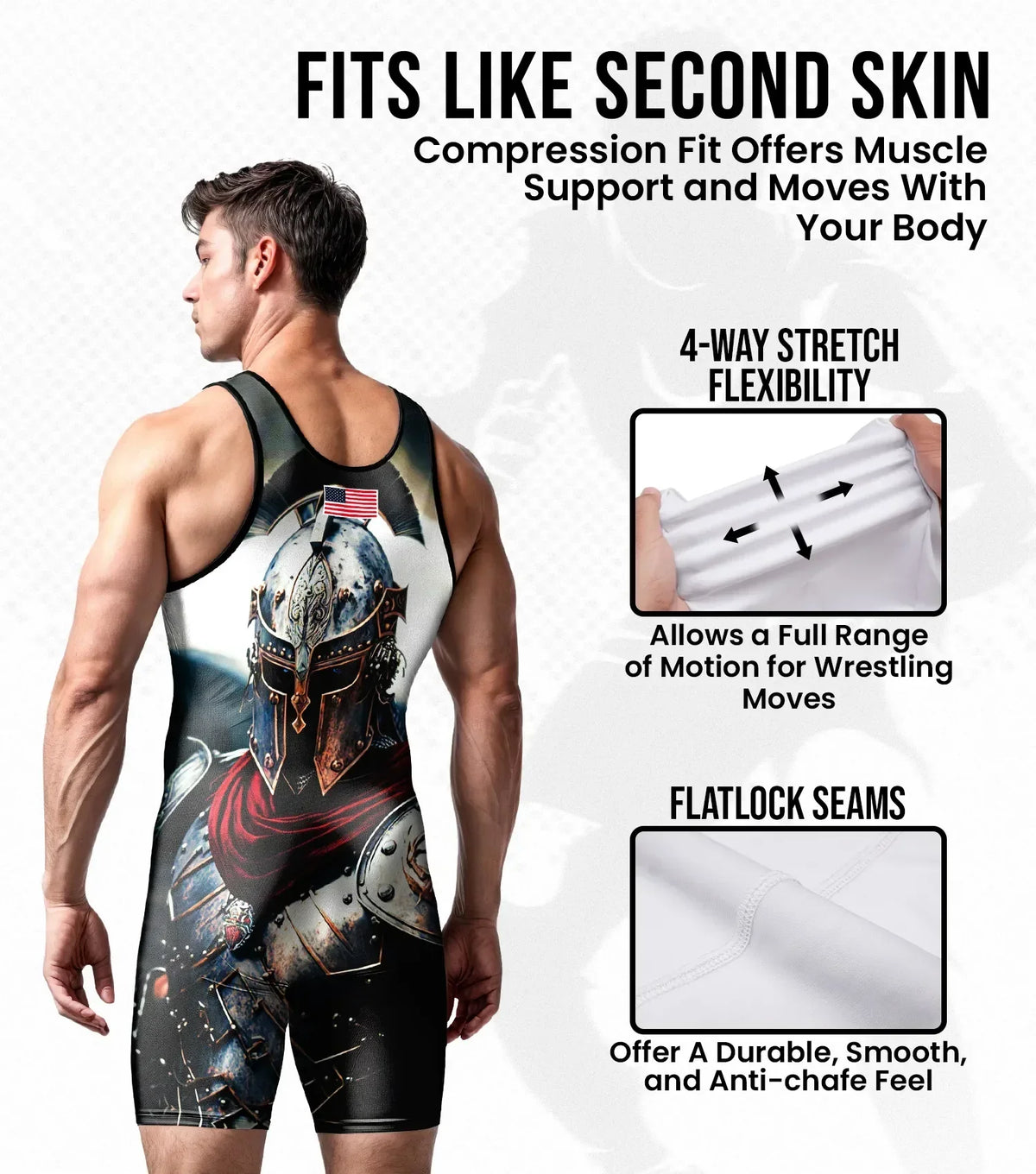Exxact Sports Men’s Sublimated Wrestling Singlets - Gladiator