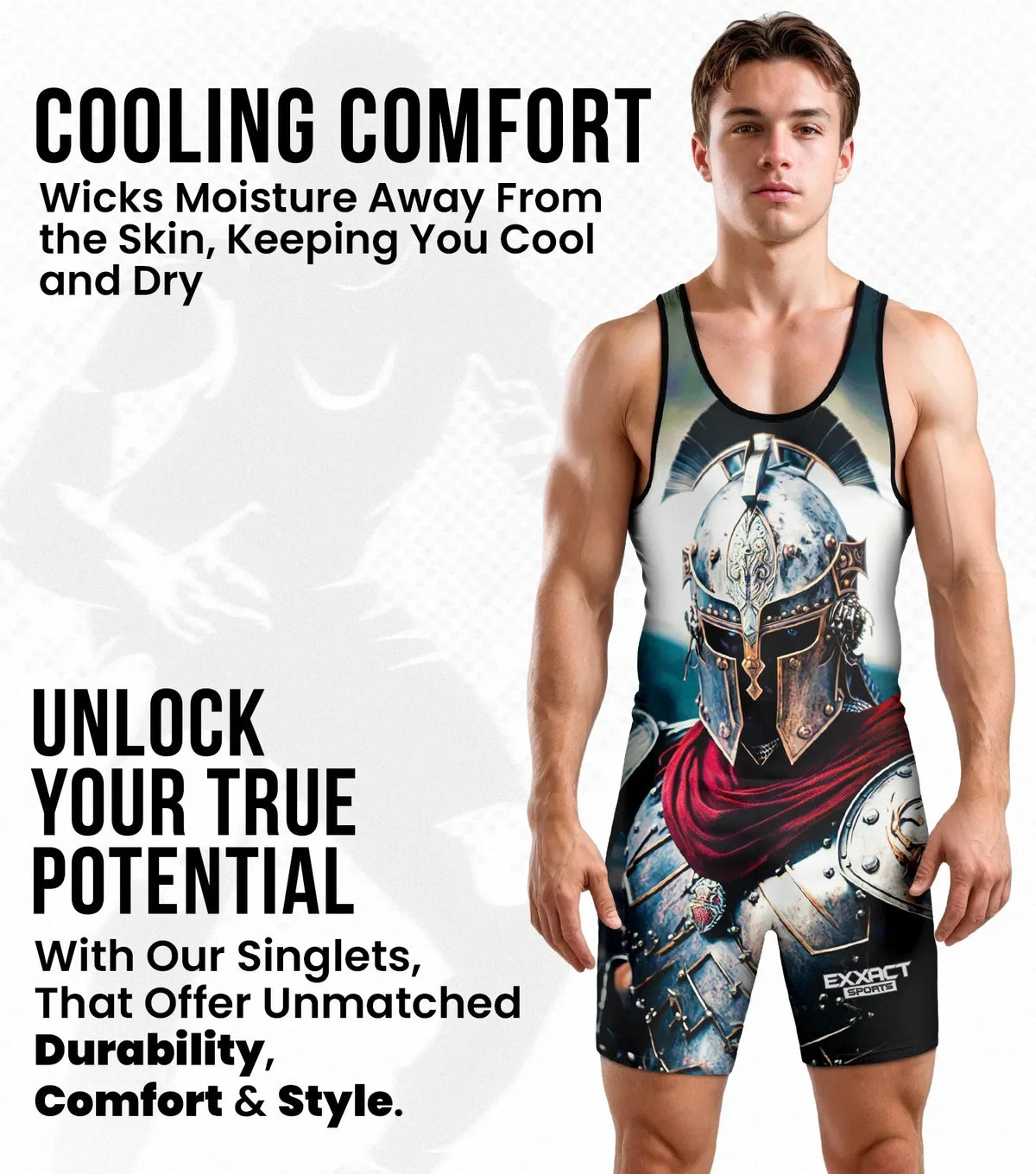 Exxact Sports Men’s Sublimated Wrestling Singlets - Gladiator