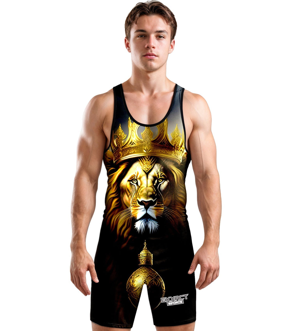 Exxact Sports Men’s Sublimated Wrestling Singlets - Lion