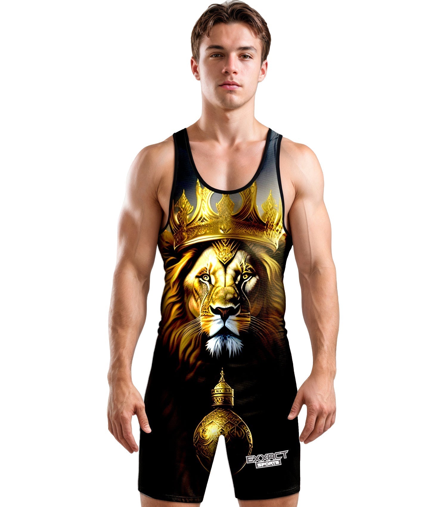 Exxact Sports Men’s Sublimated Wrestling Singlets - Lion