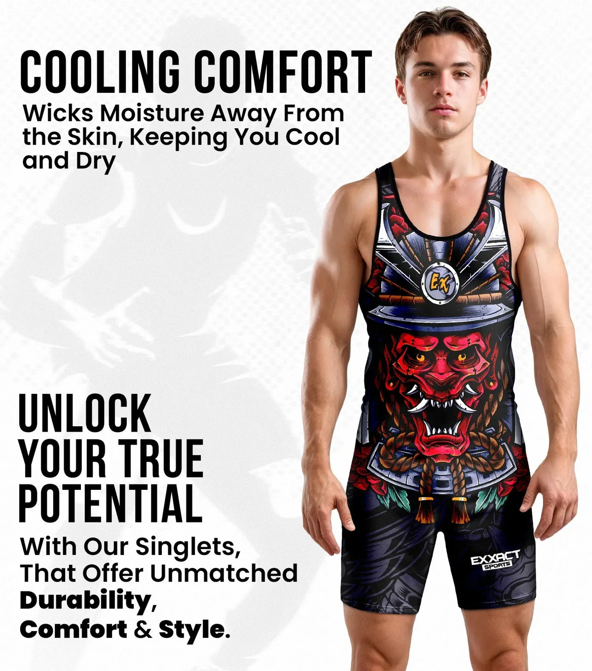 Exxact Sports Men’s Sublimated Wrestling Singlets - Samurai