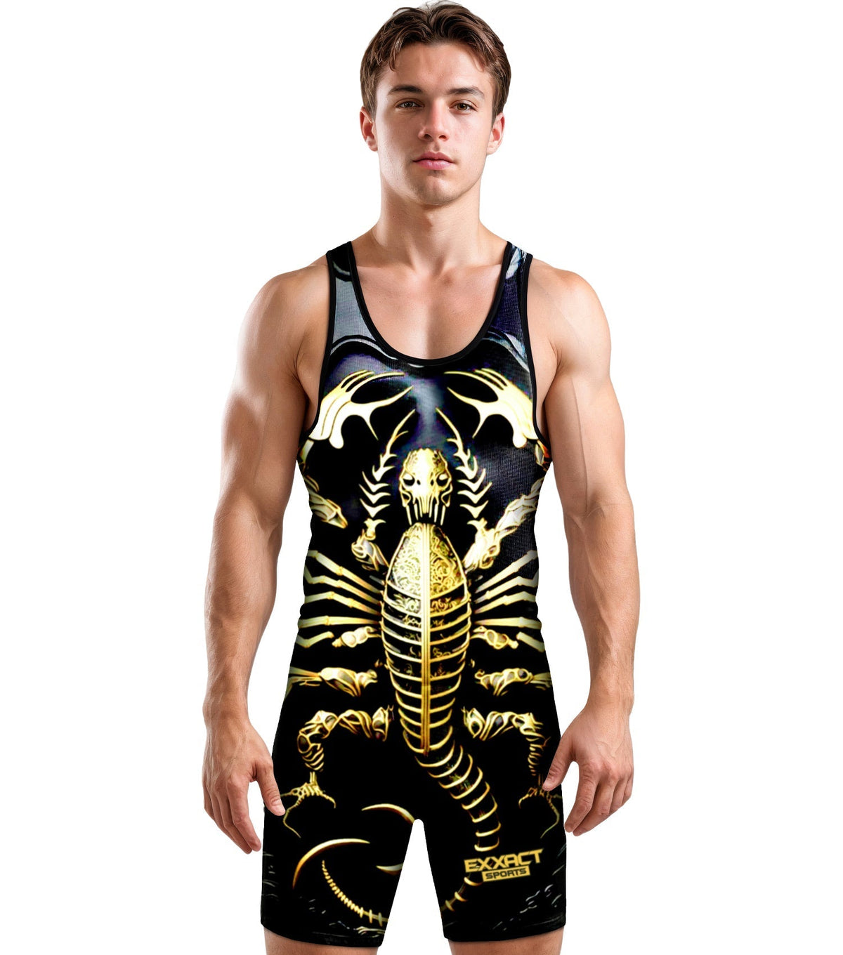 Exxact Sports Men’s Sublimated Wrestling Singlets - Scorpion