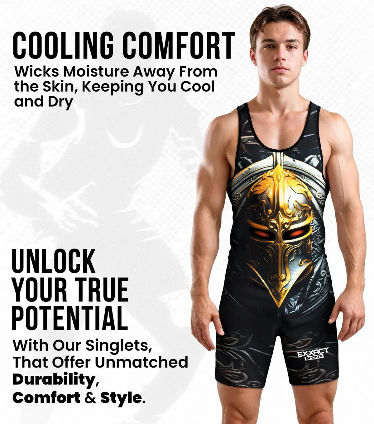 Exxact Sports Men’s Sublimated Wrestling Singlets - Spartans
