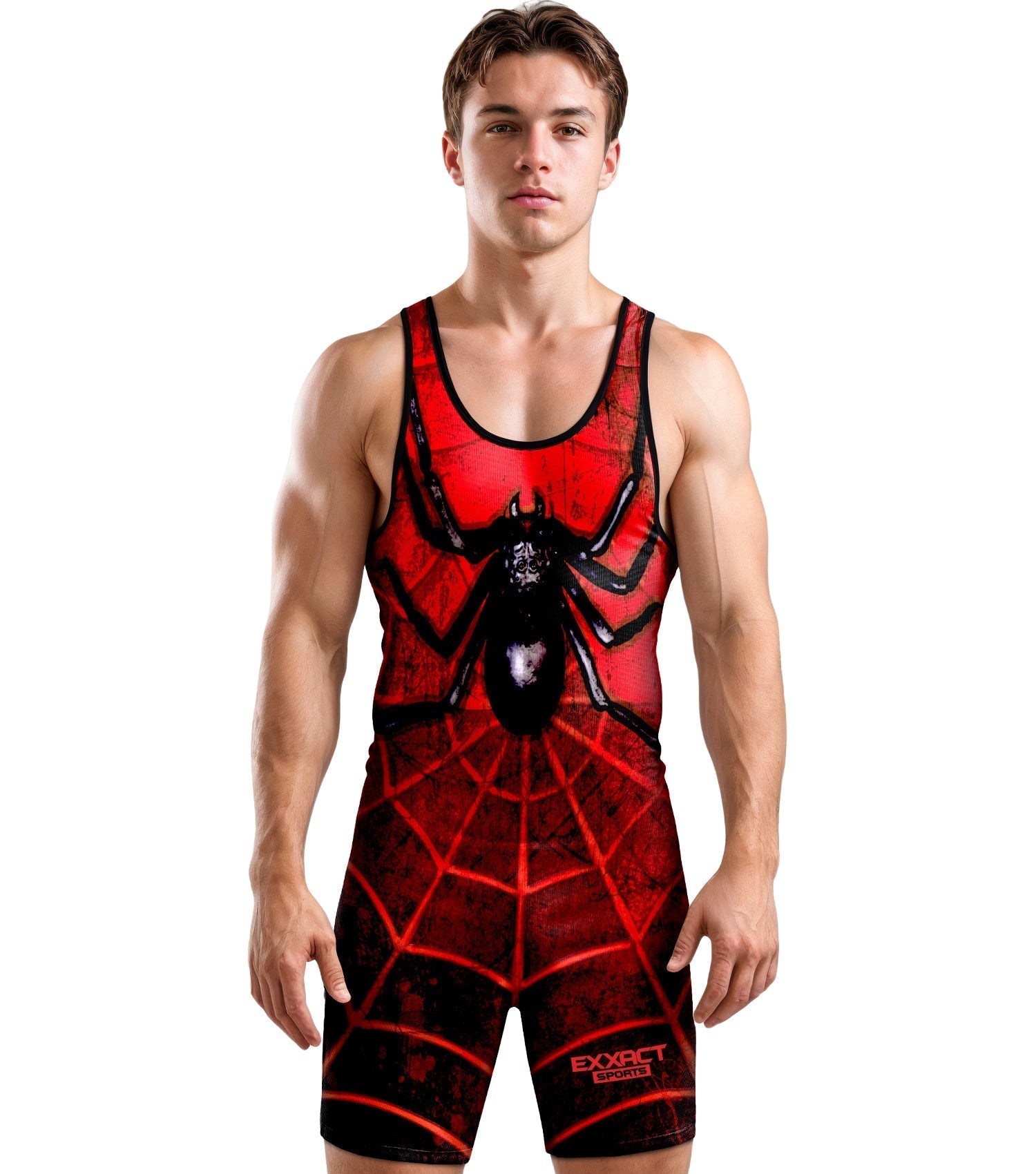 Exxact Sports Men’s Sublimated Wrestling Singlets - Spider